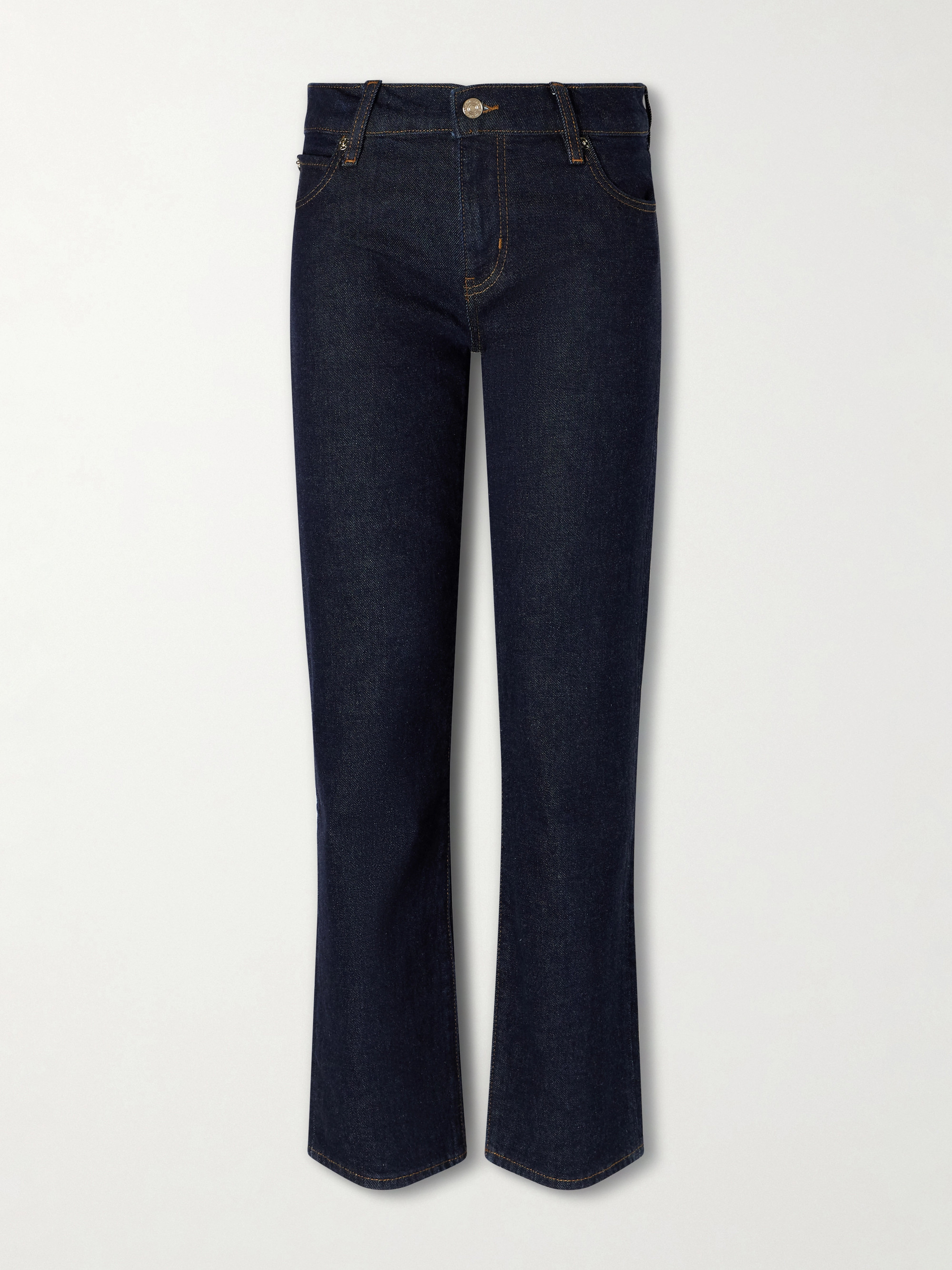 FRAME The Cigarette cropped low-rise slim-fit jeans