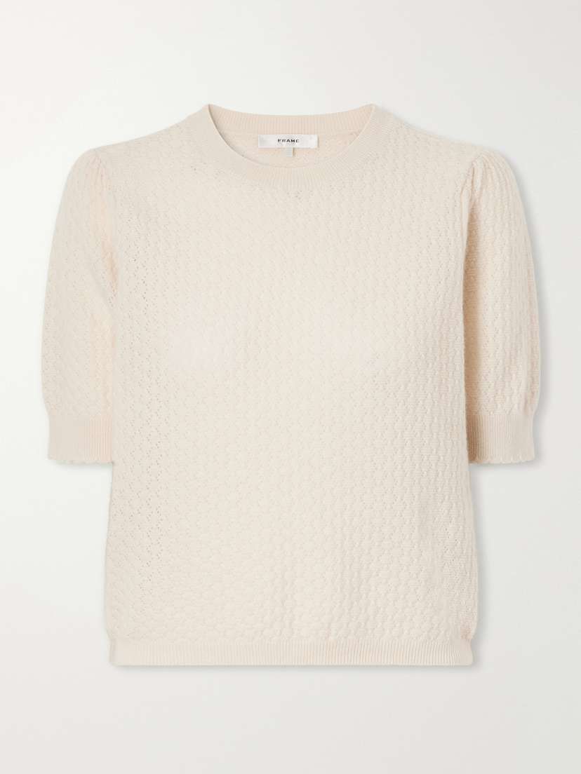 Frame The Gathered Honeycomb Cashmere Sweater | Thumbnail 6 Frame The Gathered Honeycomb Cashmere Sweater | Thumbnail 6