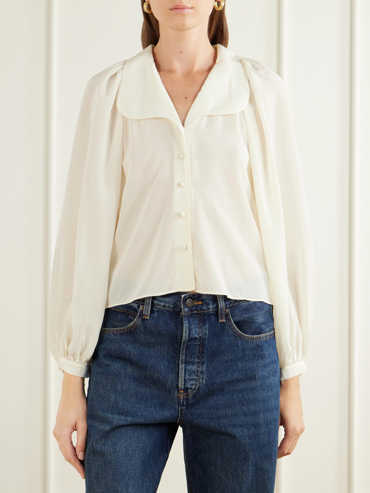 The Gala Silk-Crepe De Chine Blouse