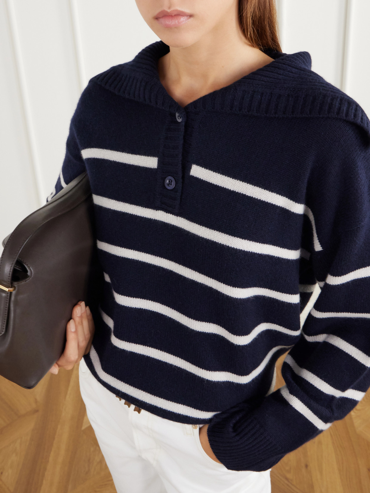 Striped Cashmere Polo