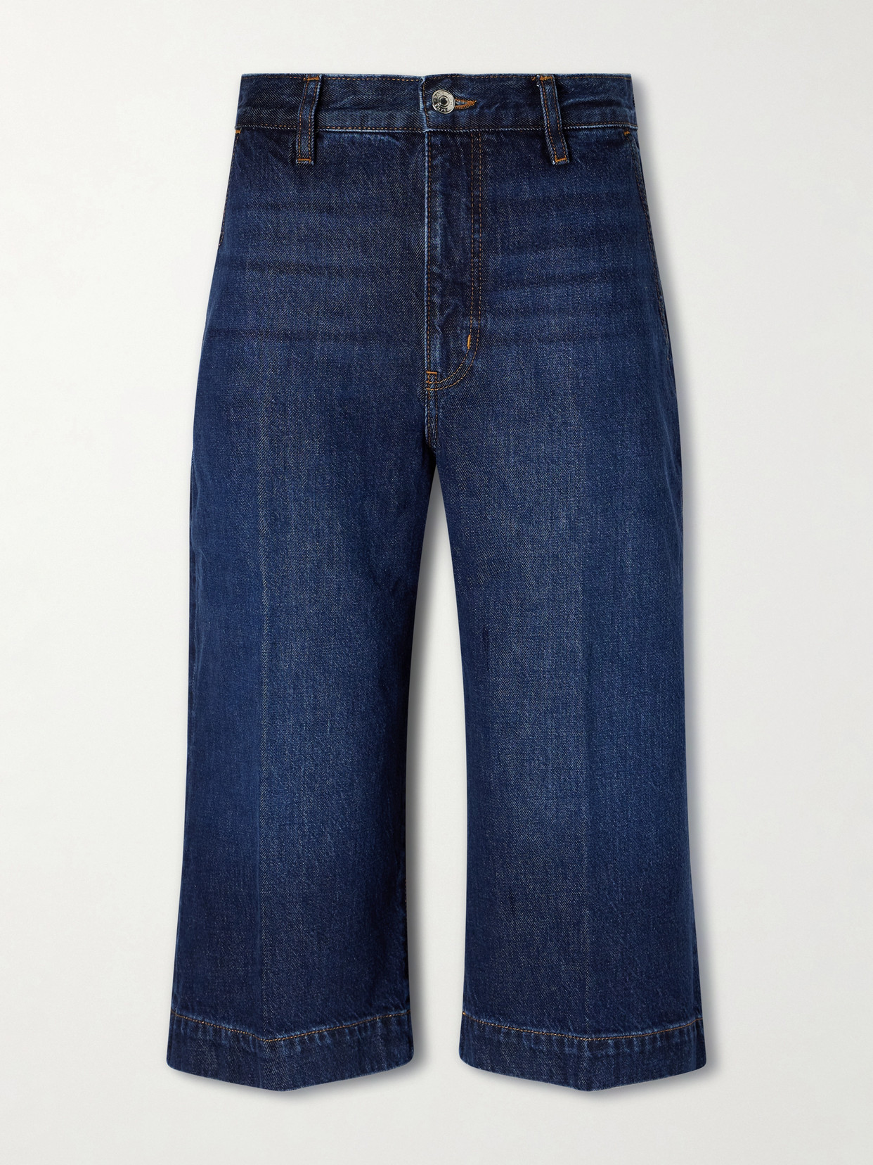 Frame The Culotte Knee-length Shorts In Blue