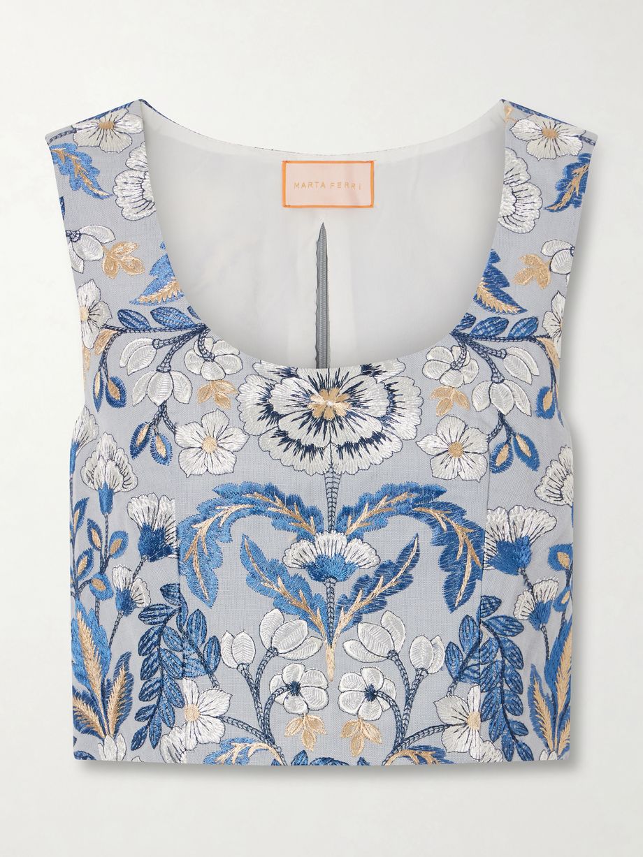 Embroidered woven blouse