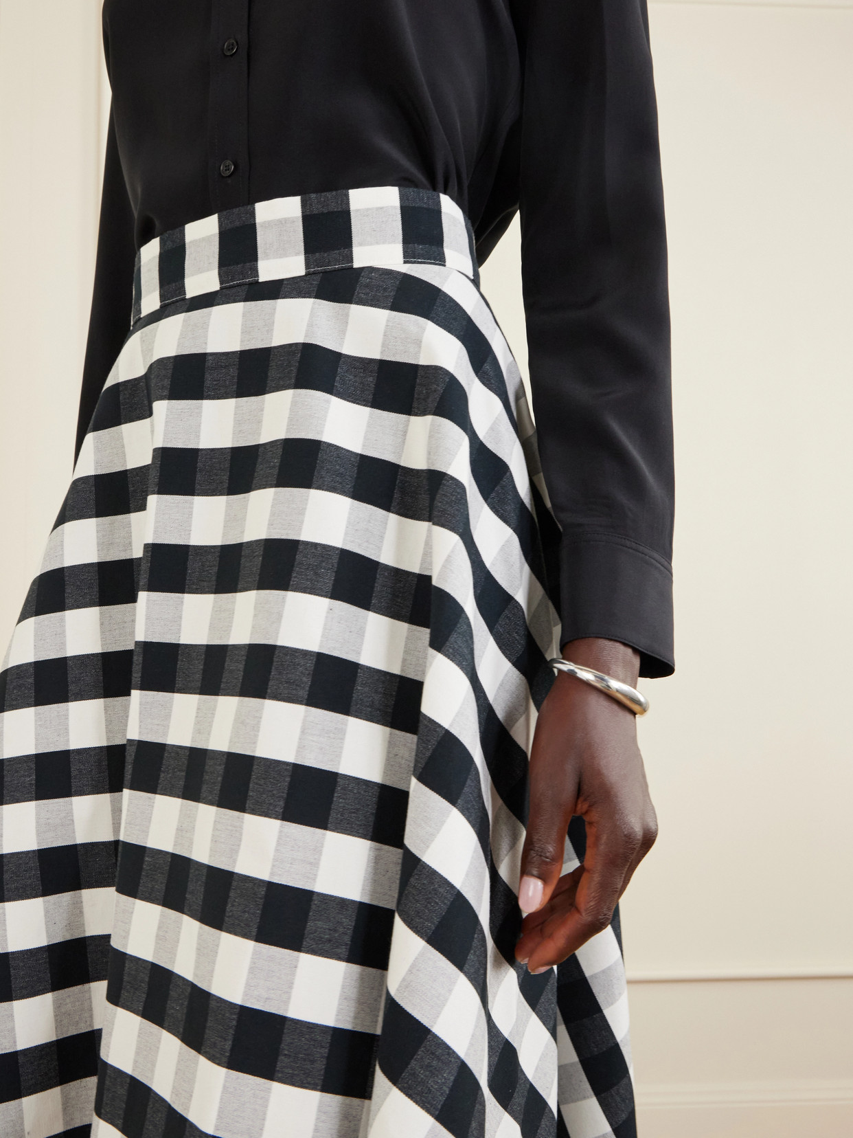 Vichy Cotton-Blend Maxi