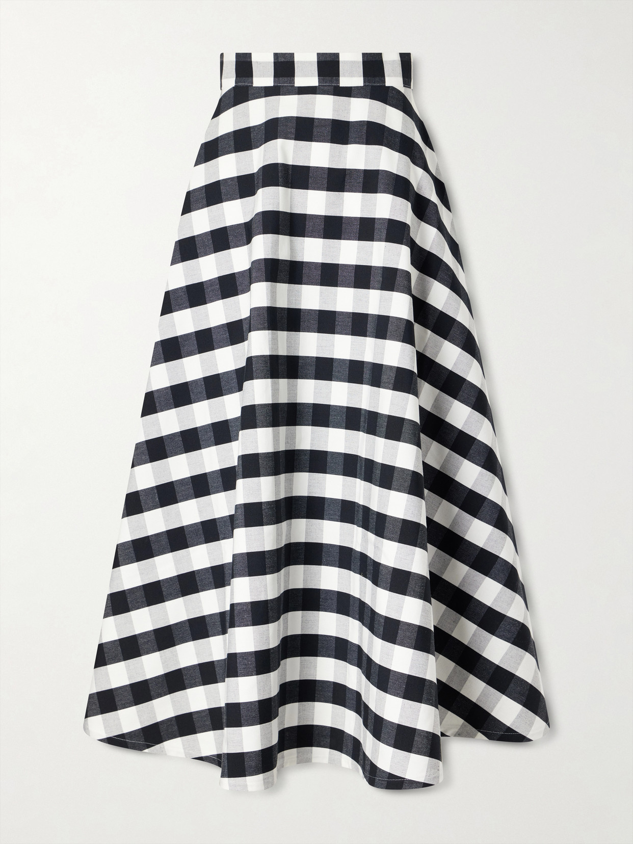Marta Ferri Vichy Cotton-blend Maxi Skirt In Multi