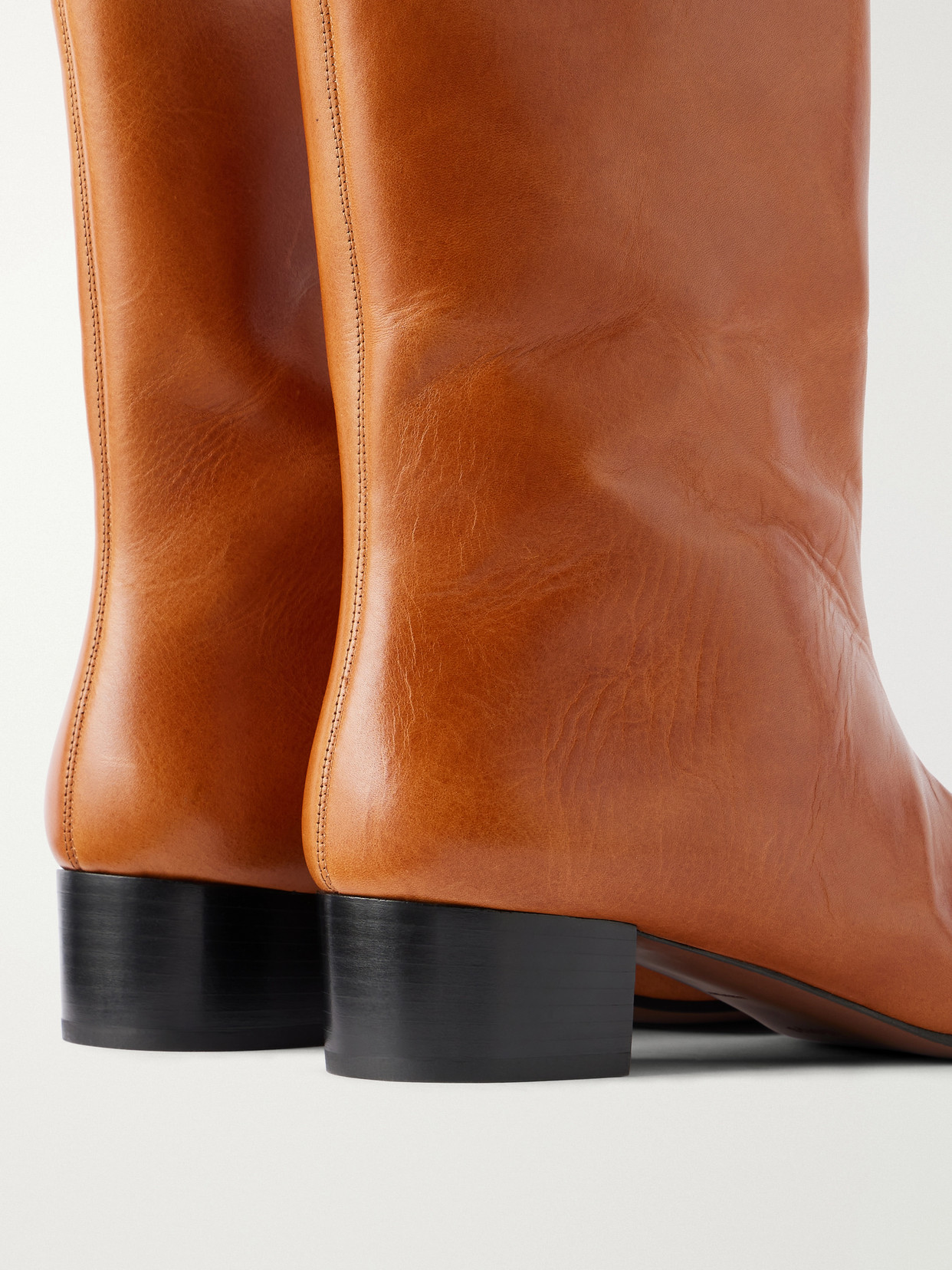 Tapek 35 Textured-Leather Ankle Boots