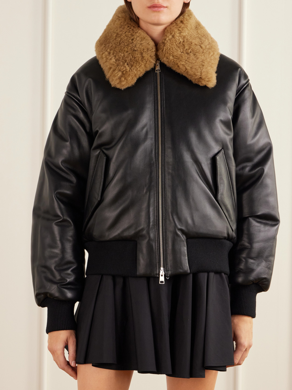 Plush-Trimmed Padded Jacket