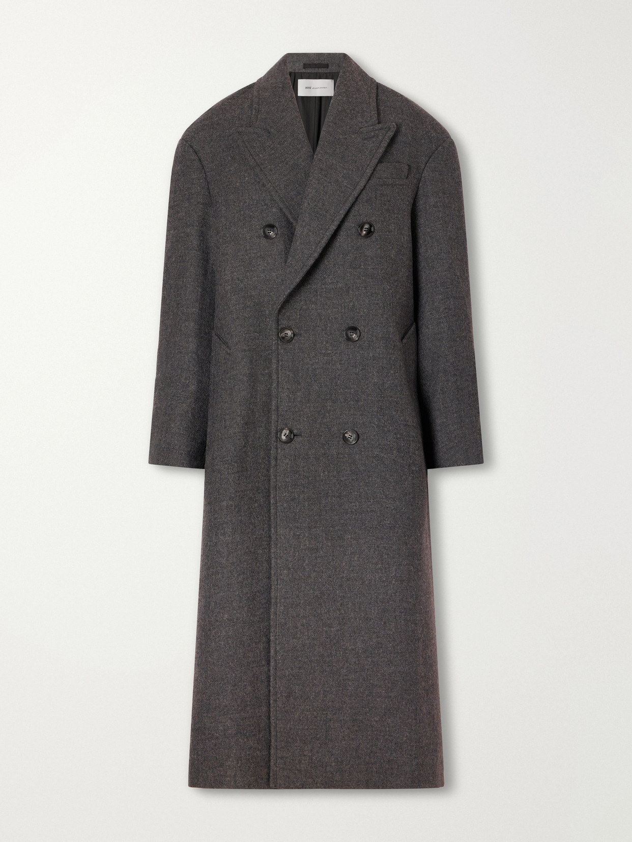 Double-Breasted Virgin Wool-Gabardine Coat