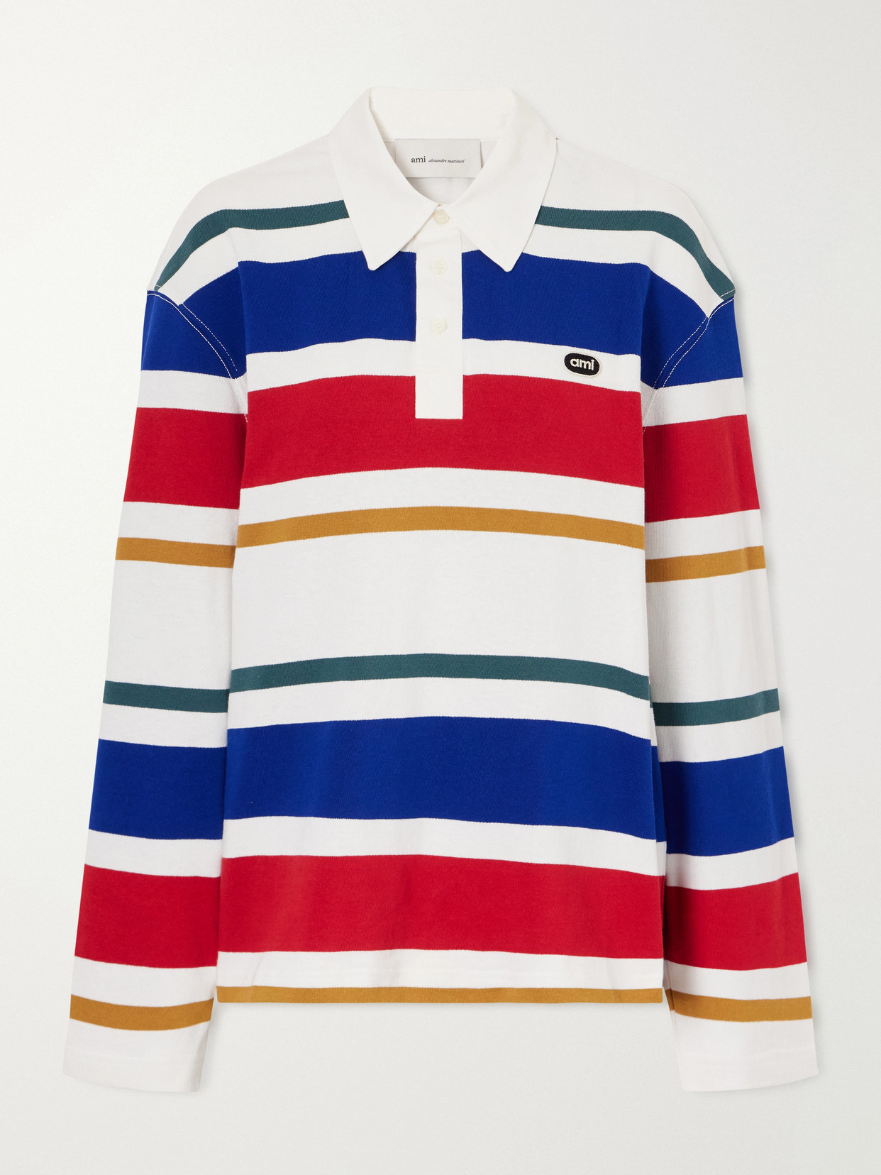 Logo-Appliquéd Striped Cotton-Jersey Polo