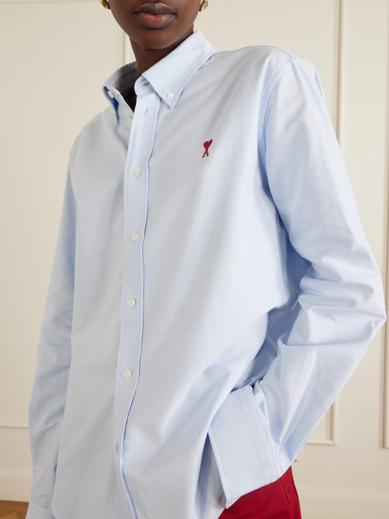 Adc Embroidered Cotton Oxford Shirt