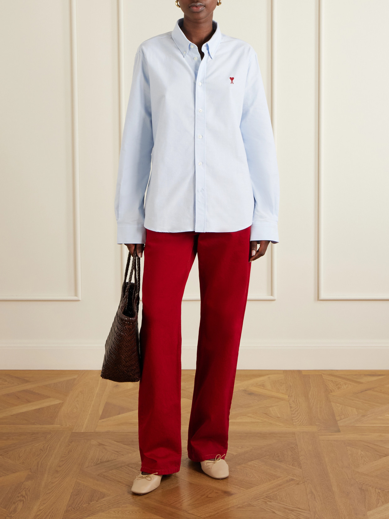 Adc Embroidered Cotton Oxford Shirt