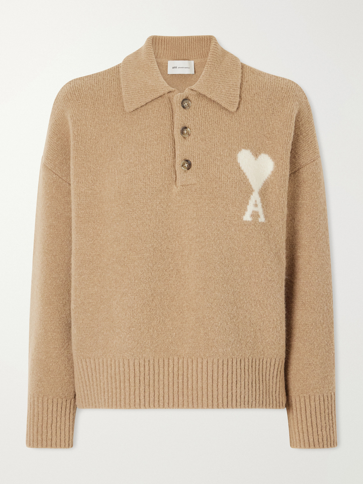 Logo-Embroidered Wool-Blend Polo