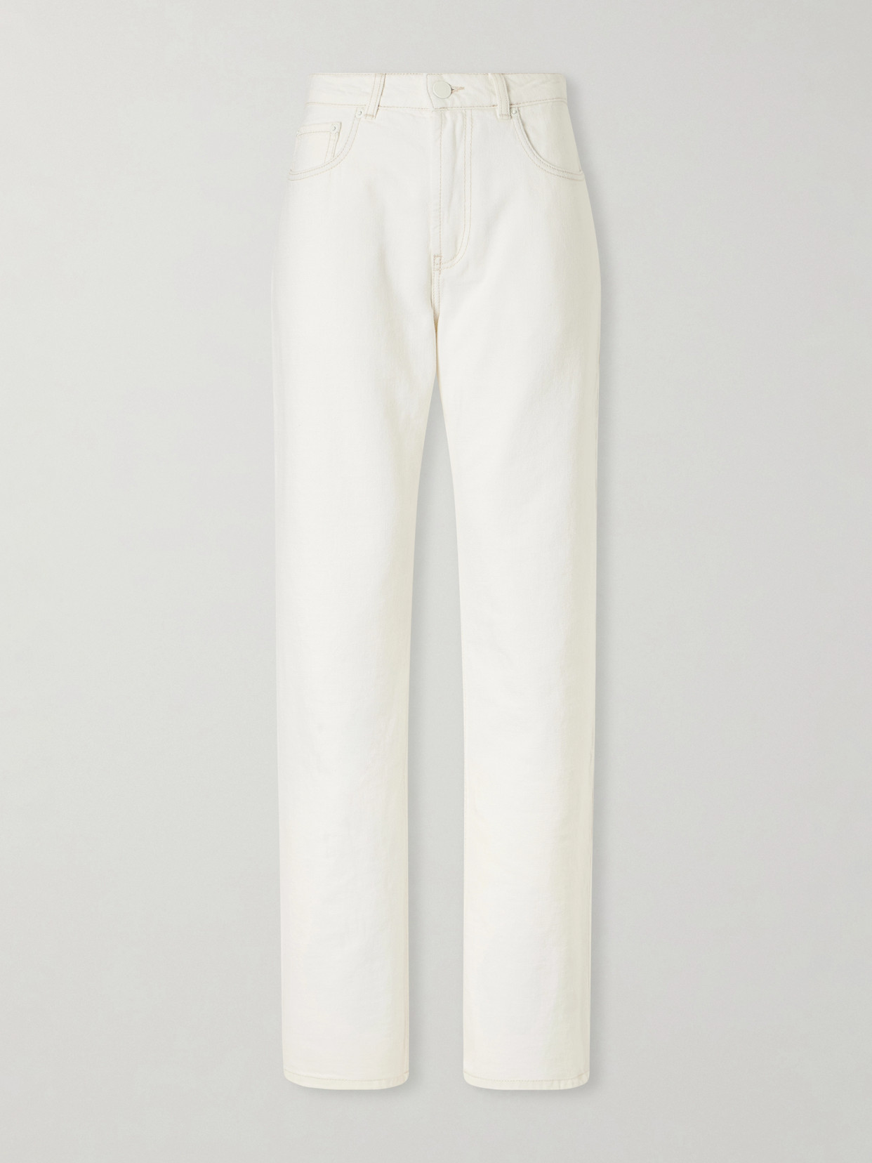 Ami Alexandre Mattiussi Mid-rise Wide-leg Jeans In Neutrals