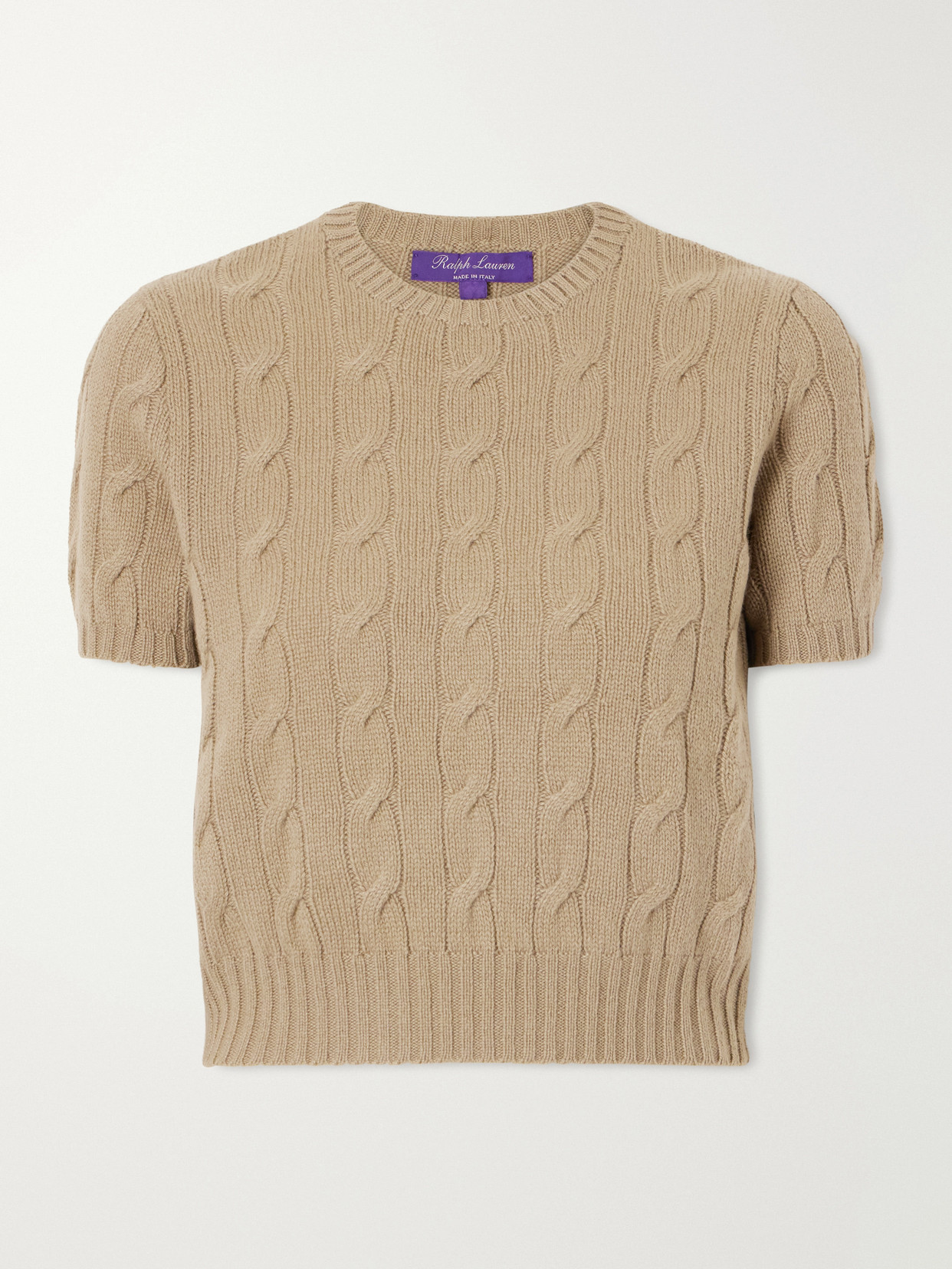 Ralph Lauren Cable-knit Cashmere Sweater In Neutral