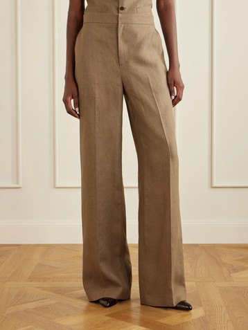 Ralph Lauren Collection Dean linen wide-leg pants