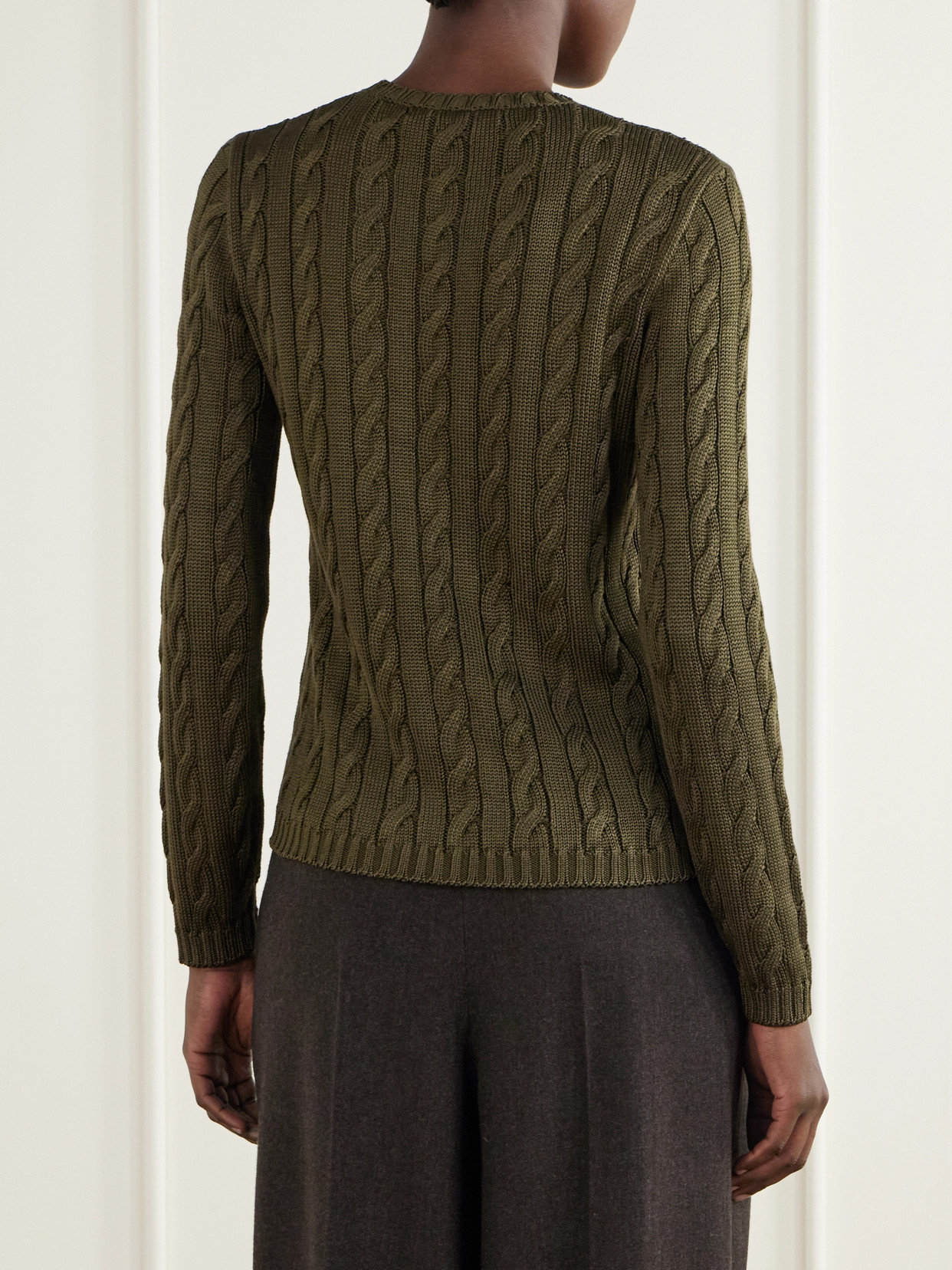 Collection - Cable-Knit Silk-Blend Sweater