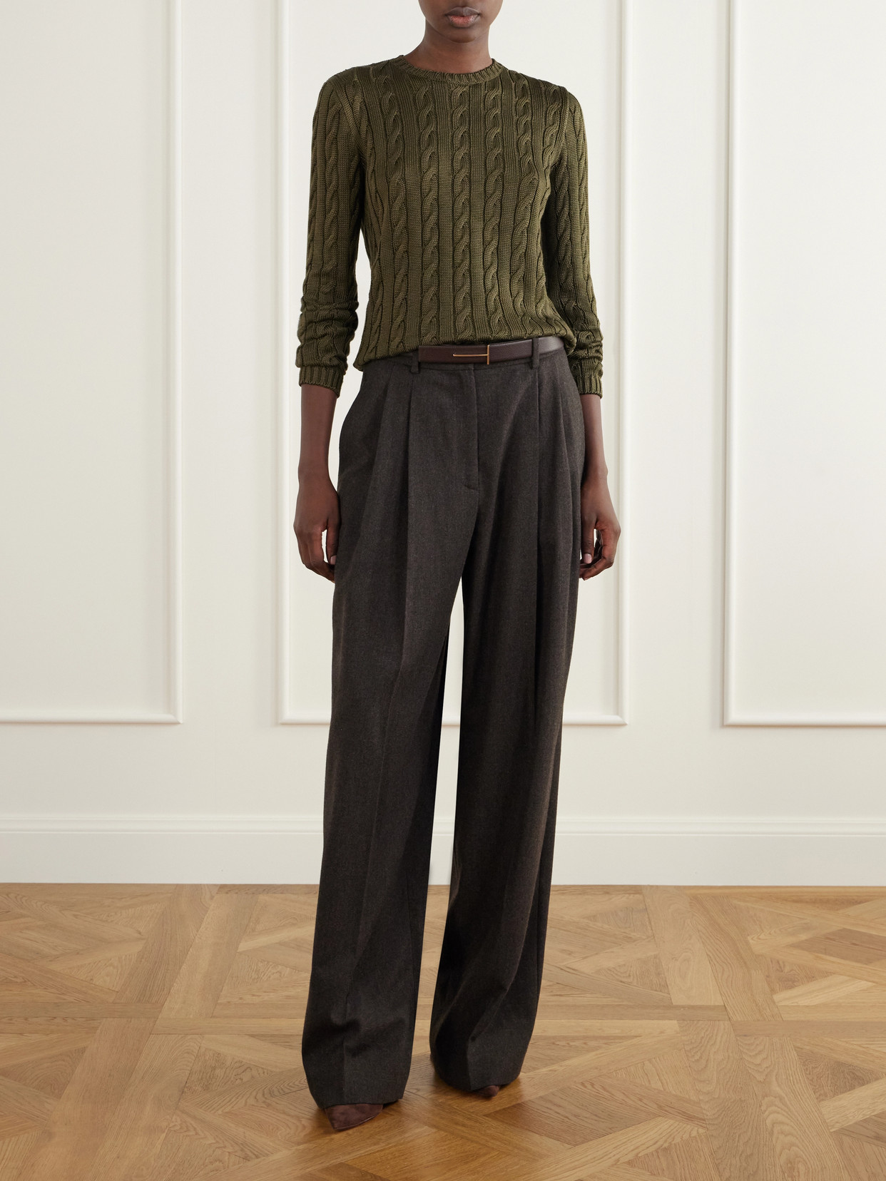 Collection - Cable-Knit Silk-Blend Sweater