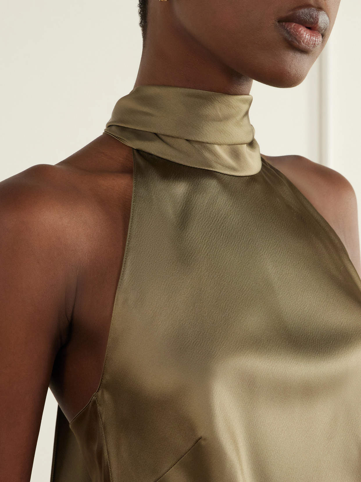 Collection - Chilton Satin Halterneck Top