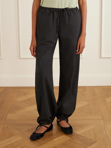 SKALL Petri cotton-poplin straight-leg trousers