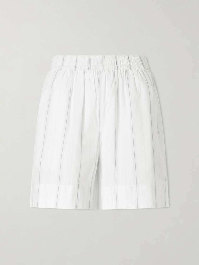 SKALL Vetiver Striped Organic Cotton Shorts