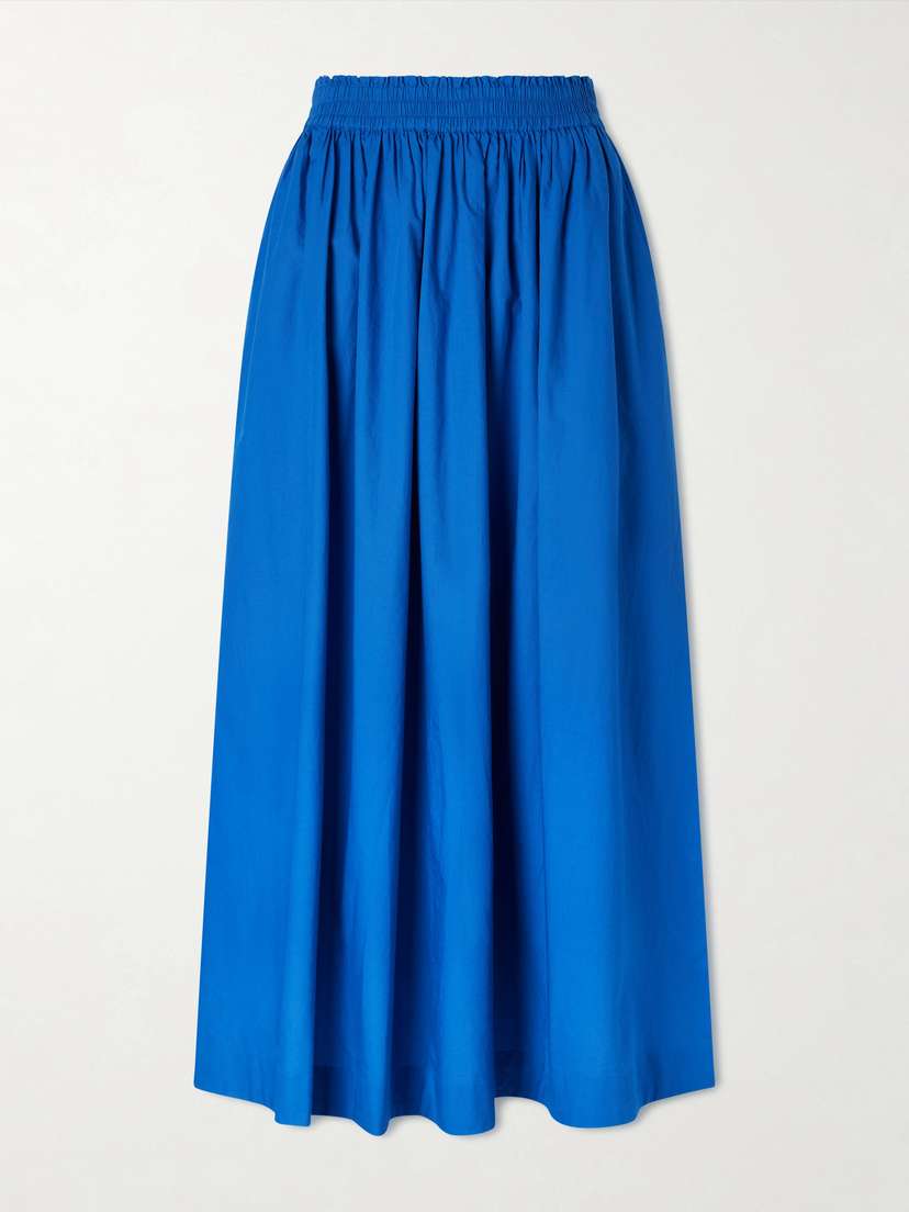 SKALL Dagny Organic Cotton-poplin Midi Skirt