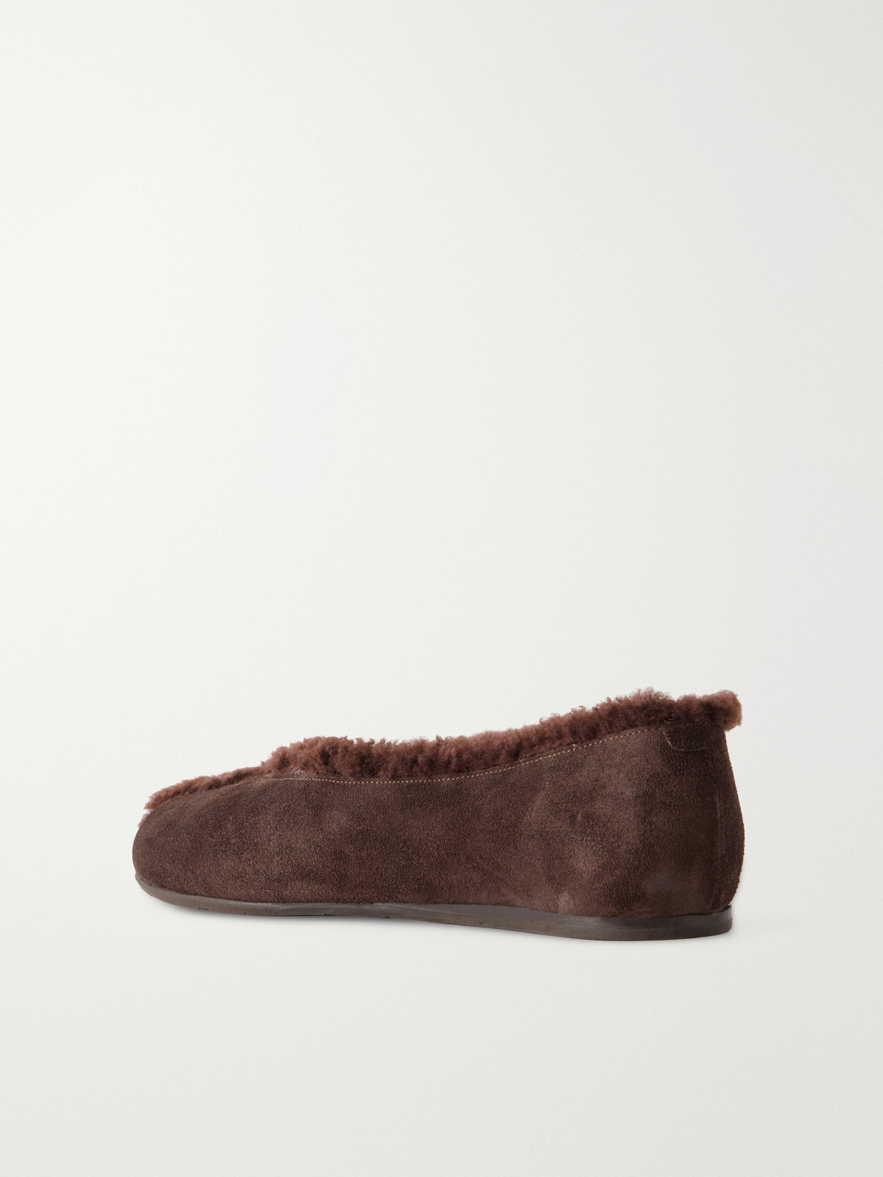 Aeropi Shearling-Trimmed Ballet Flats
