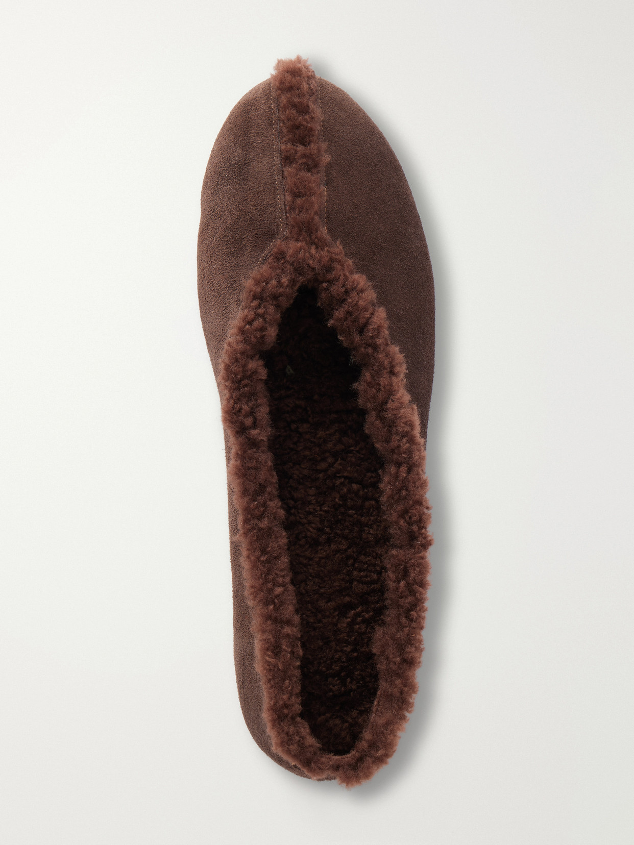 Aeropi Shearling-Trimmed Ballet Flats