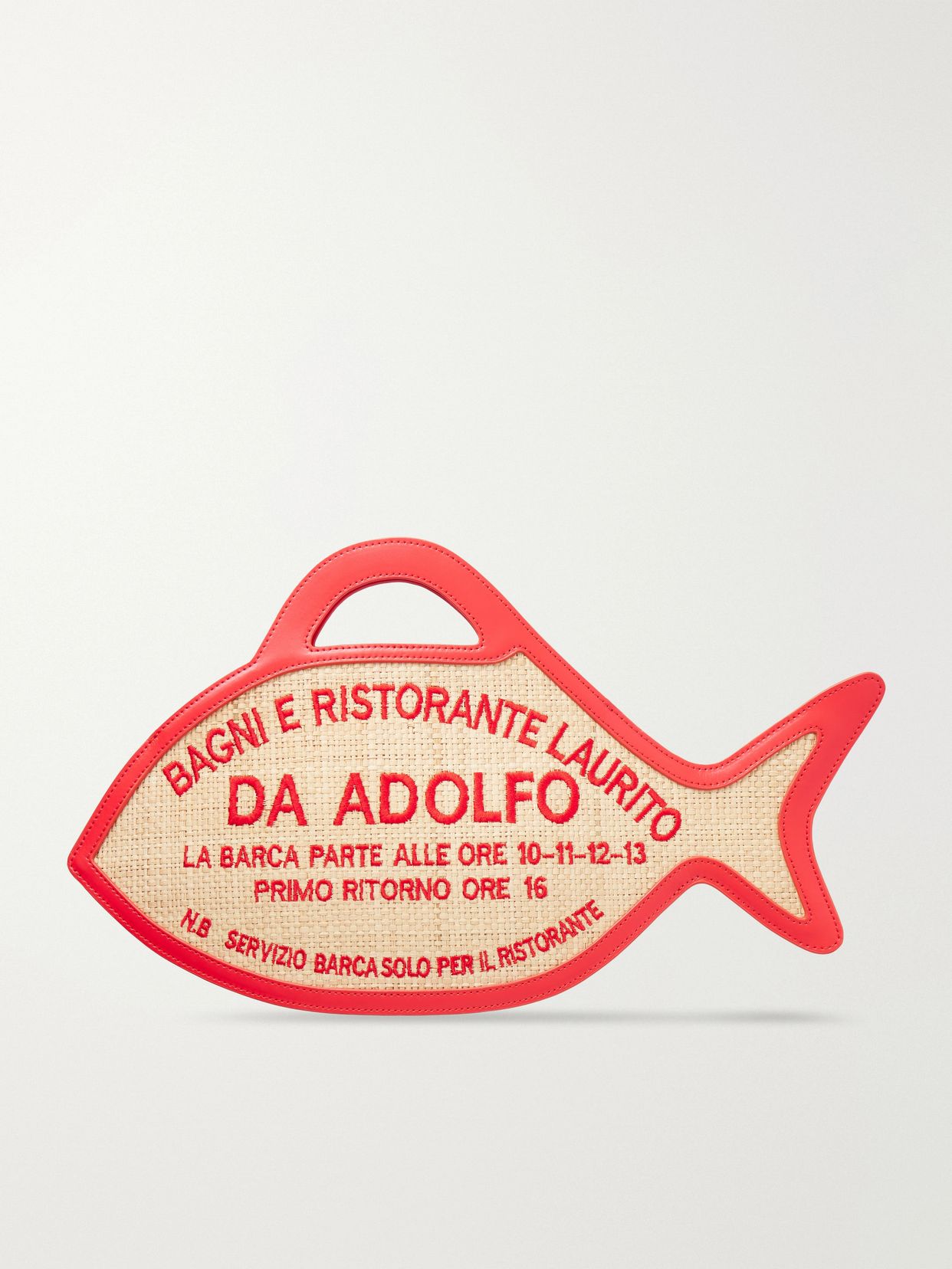 Da Adolfo Cleo raffia leather handbag