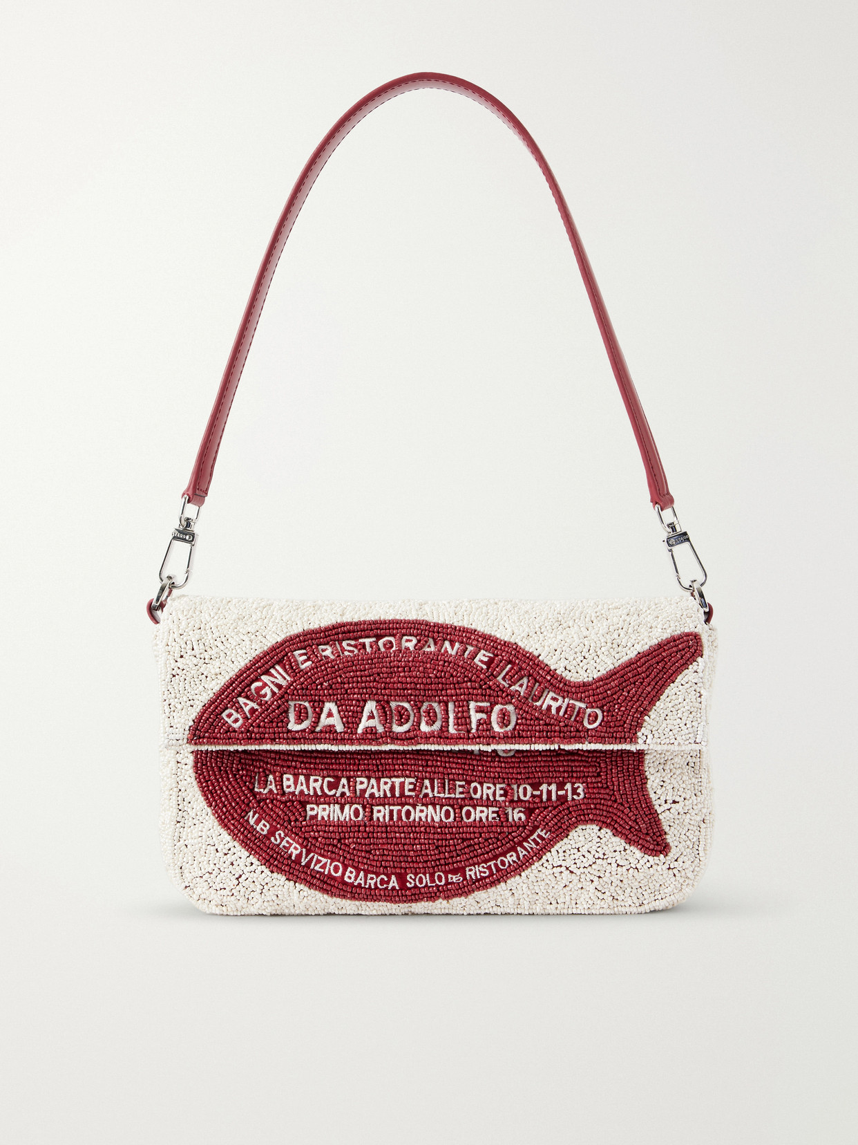 Staud + Da Adolfo Timmy Beaded Shoulder Bag In Multi