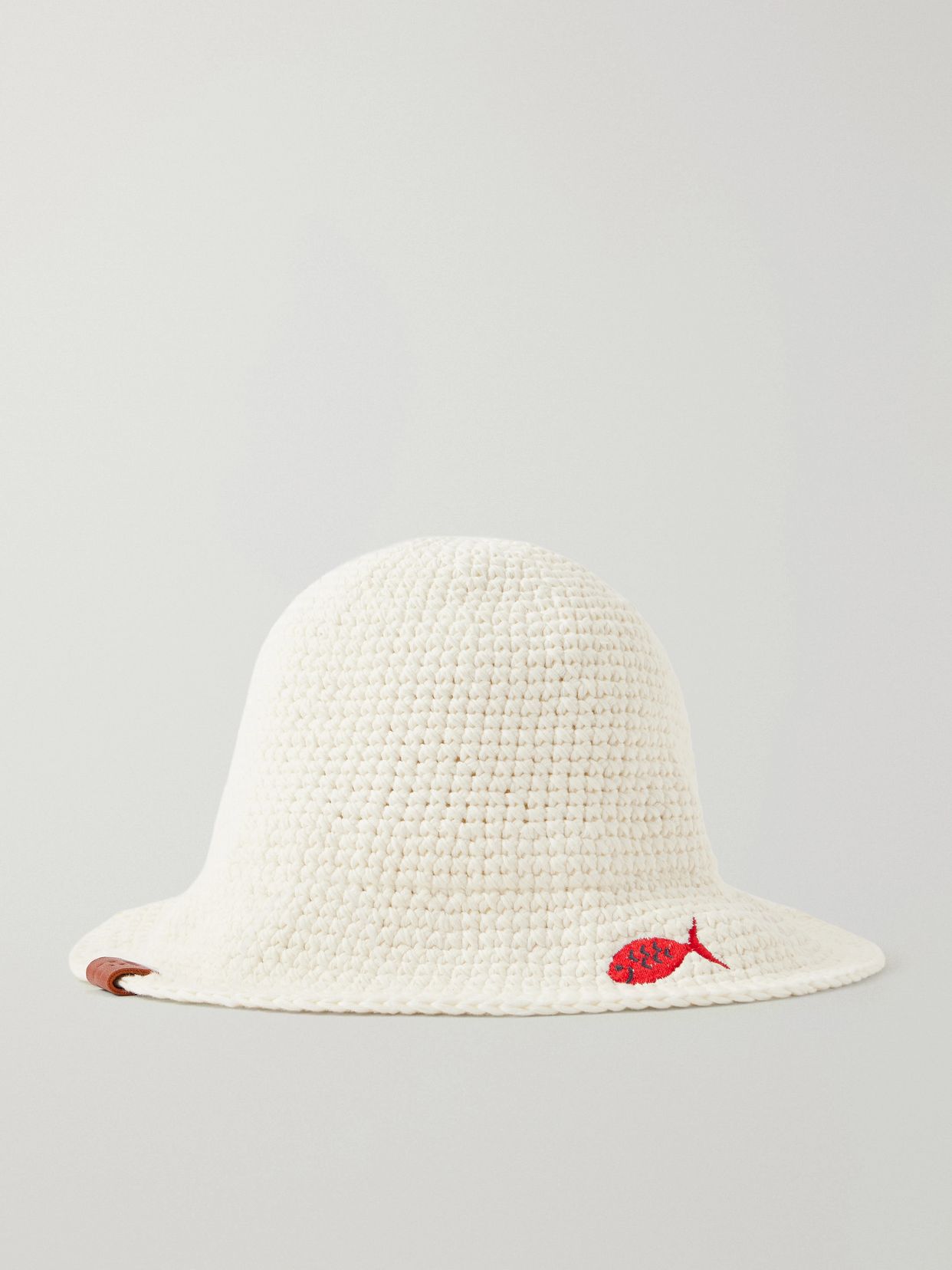Da Adolfo Meyers crocheted logo-embroidered cotton hat