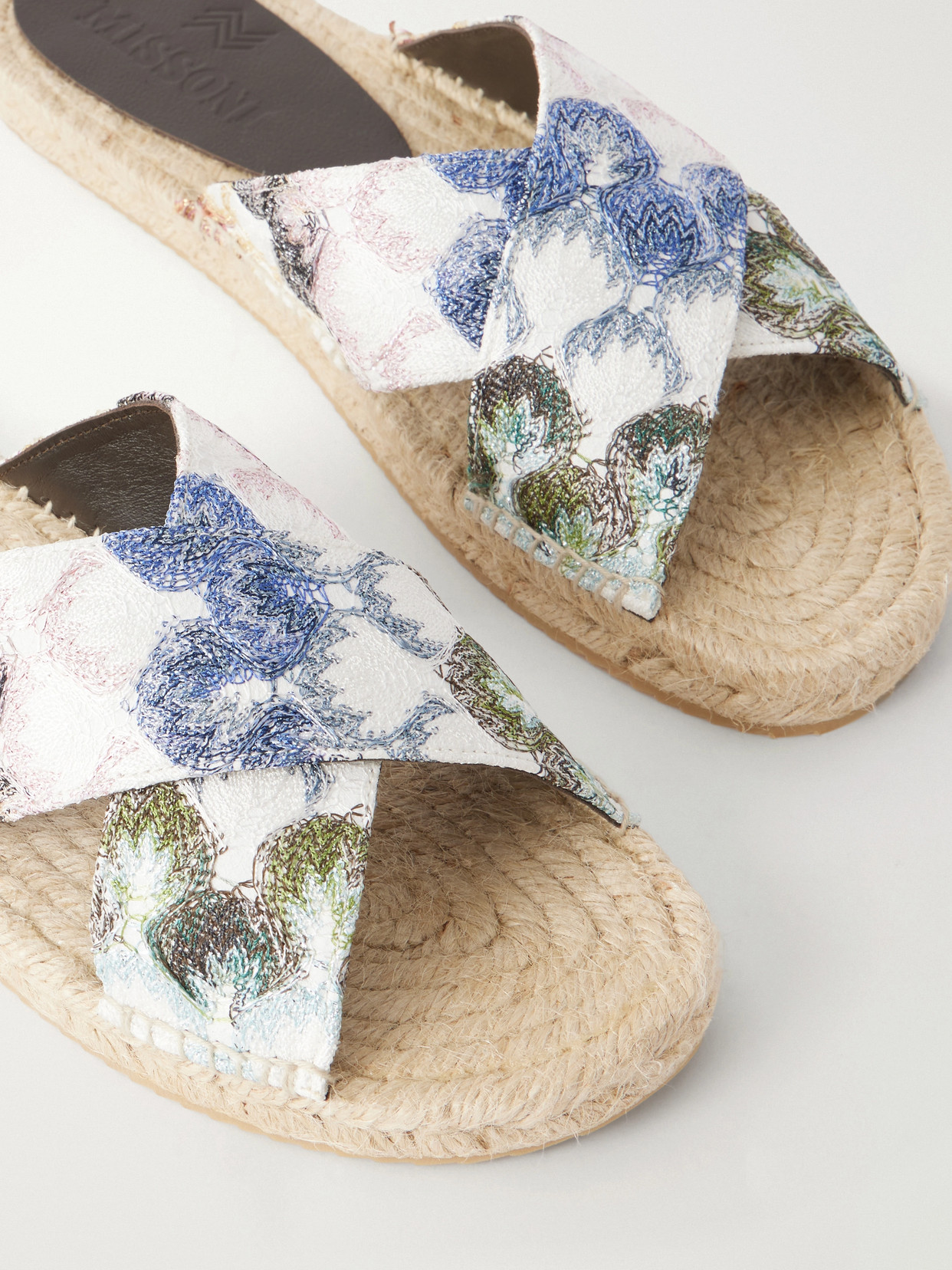 Harlow Crochet-Knit Espadrille Sandals