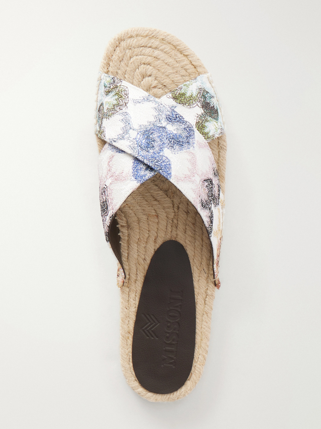 Harlow Crochet-Knit Espadrille Sandals