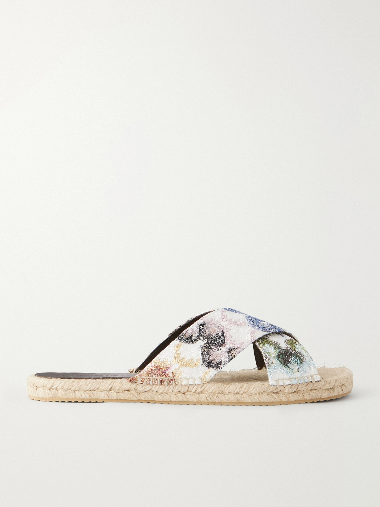 Harlow Crochet-Knit Espadrille Sandals