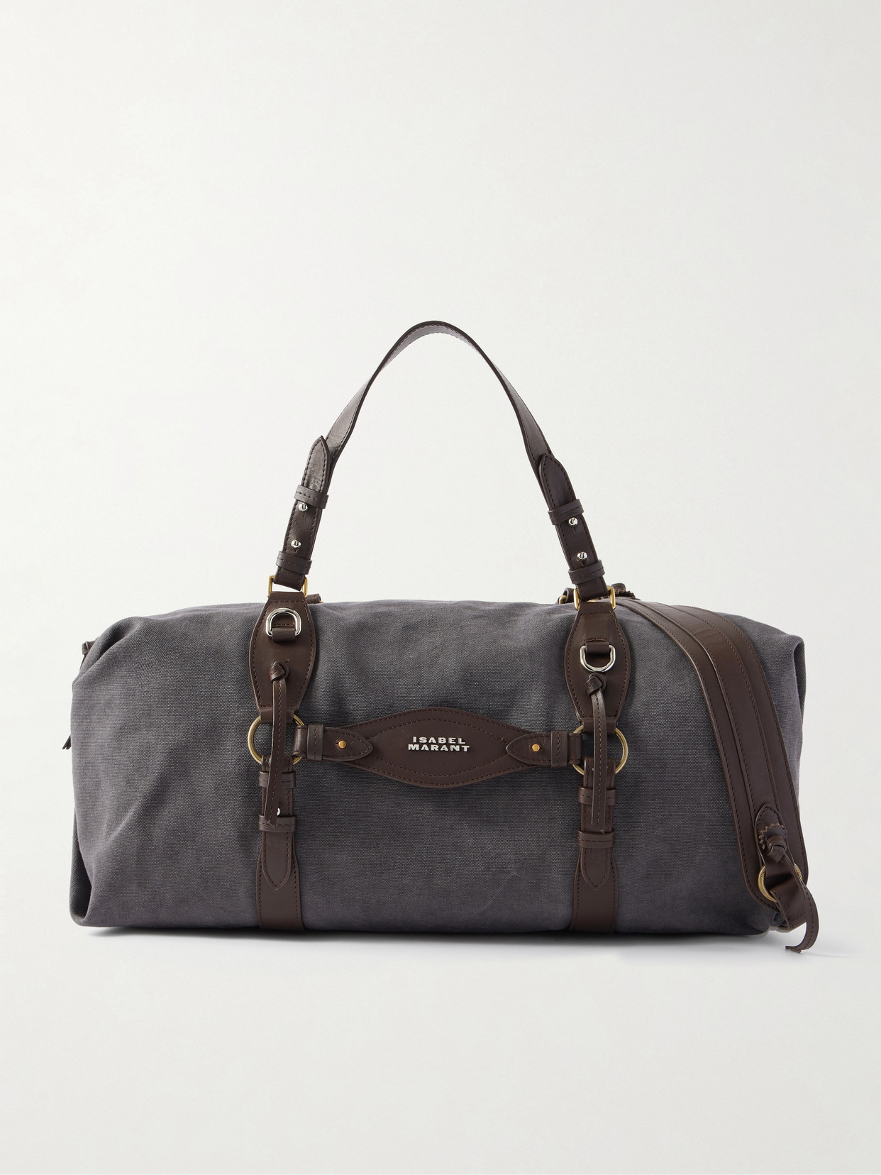 Isabel Marant Tilpa Leather-trimmed Weekend Bag In Black
