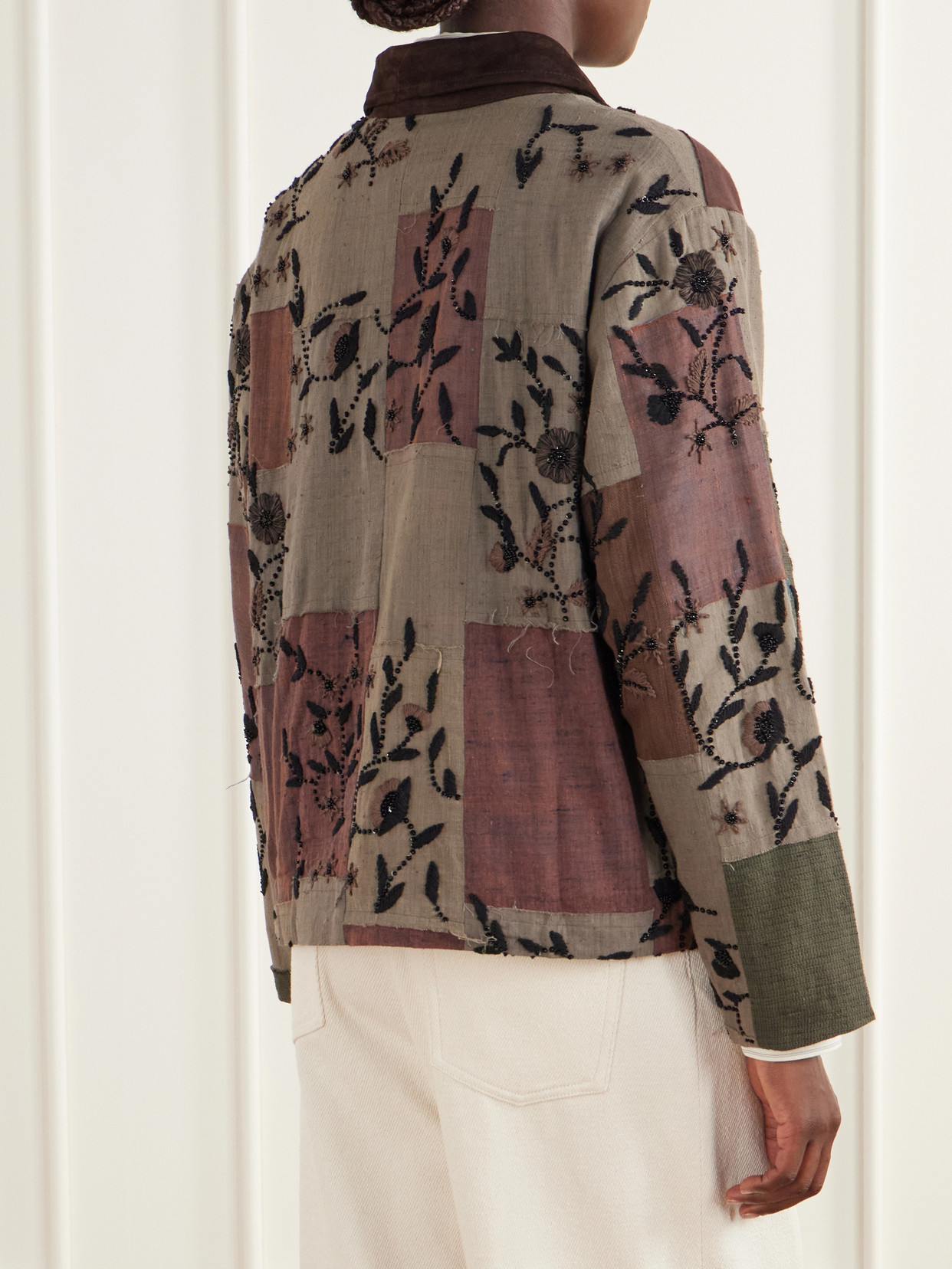 Patchwork Woven Cotton Jacket