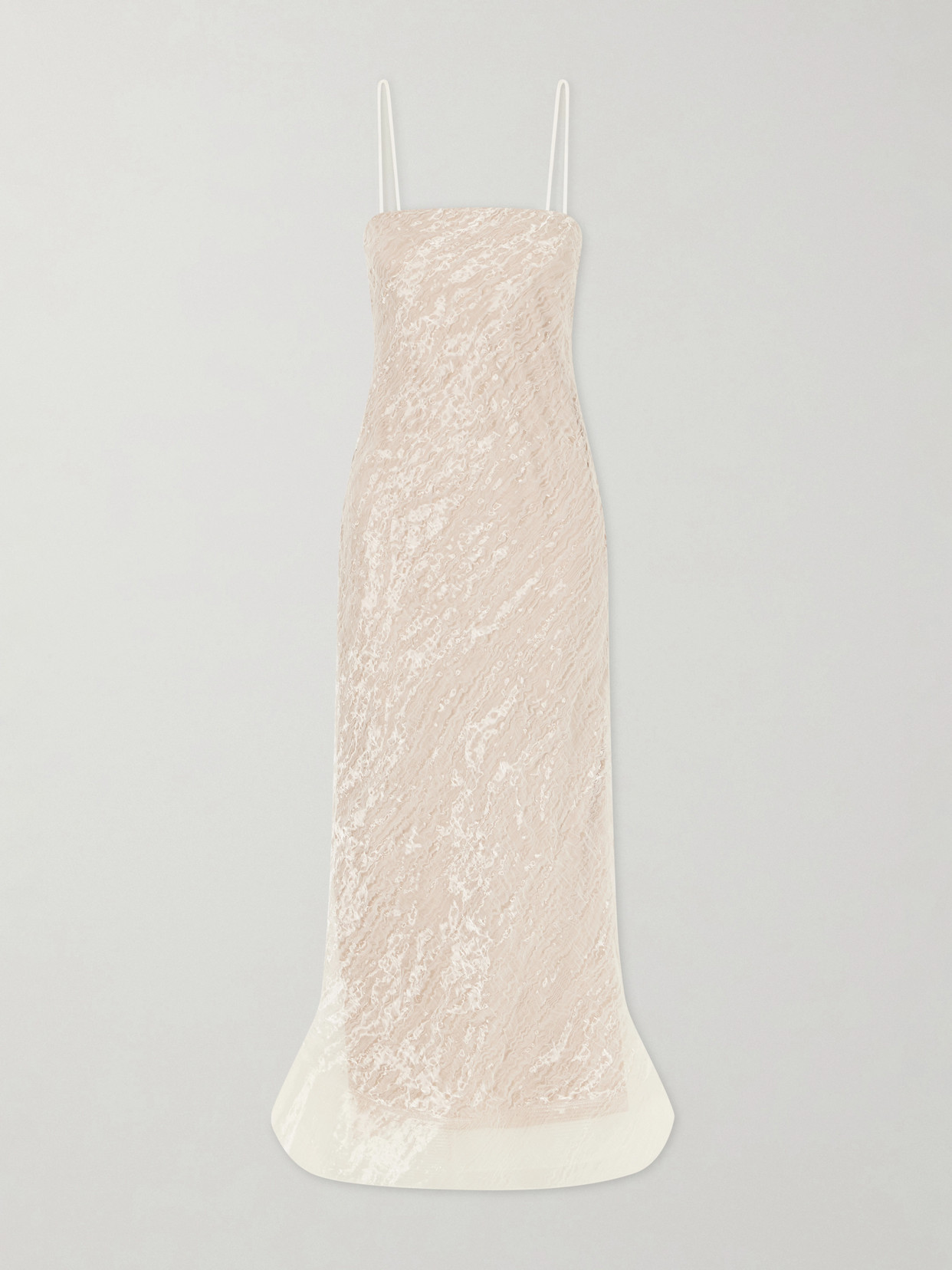 Danielle Frankel Noemi Organza Gown In Neutral