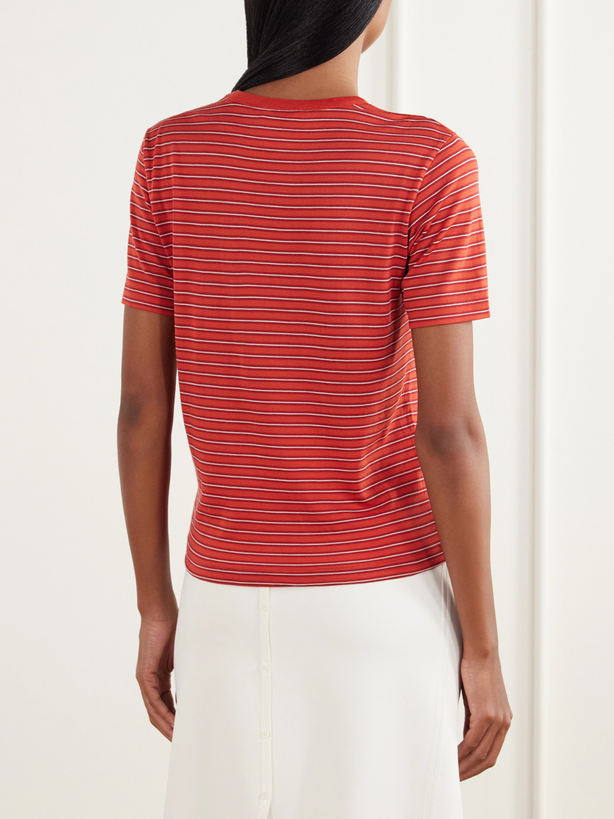 Striped Wool-Jersey T-Shirt