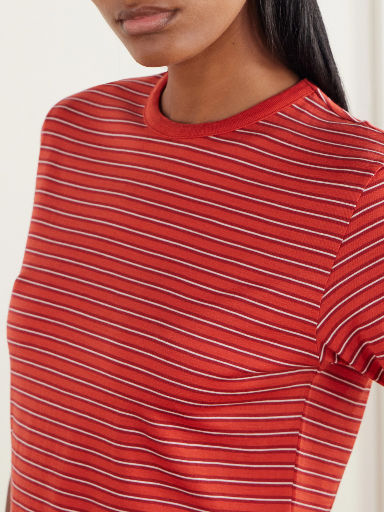 Striped Wool-Jersey T-Shirt
