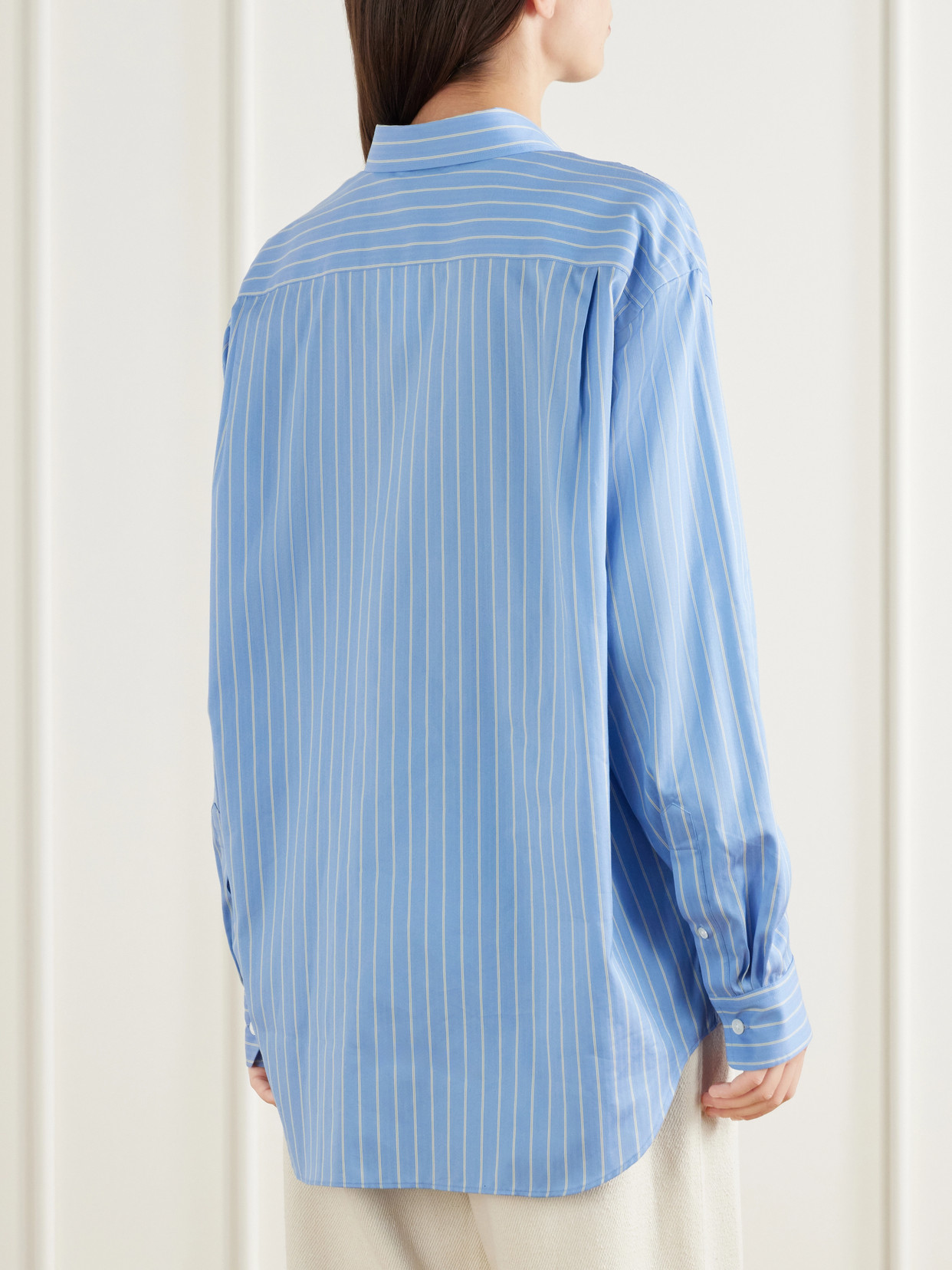 Striped Cotton And Silk-Blend Shirt