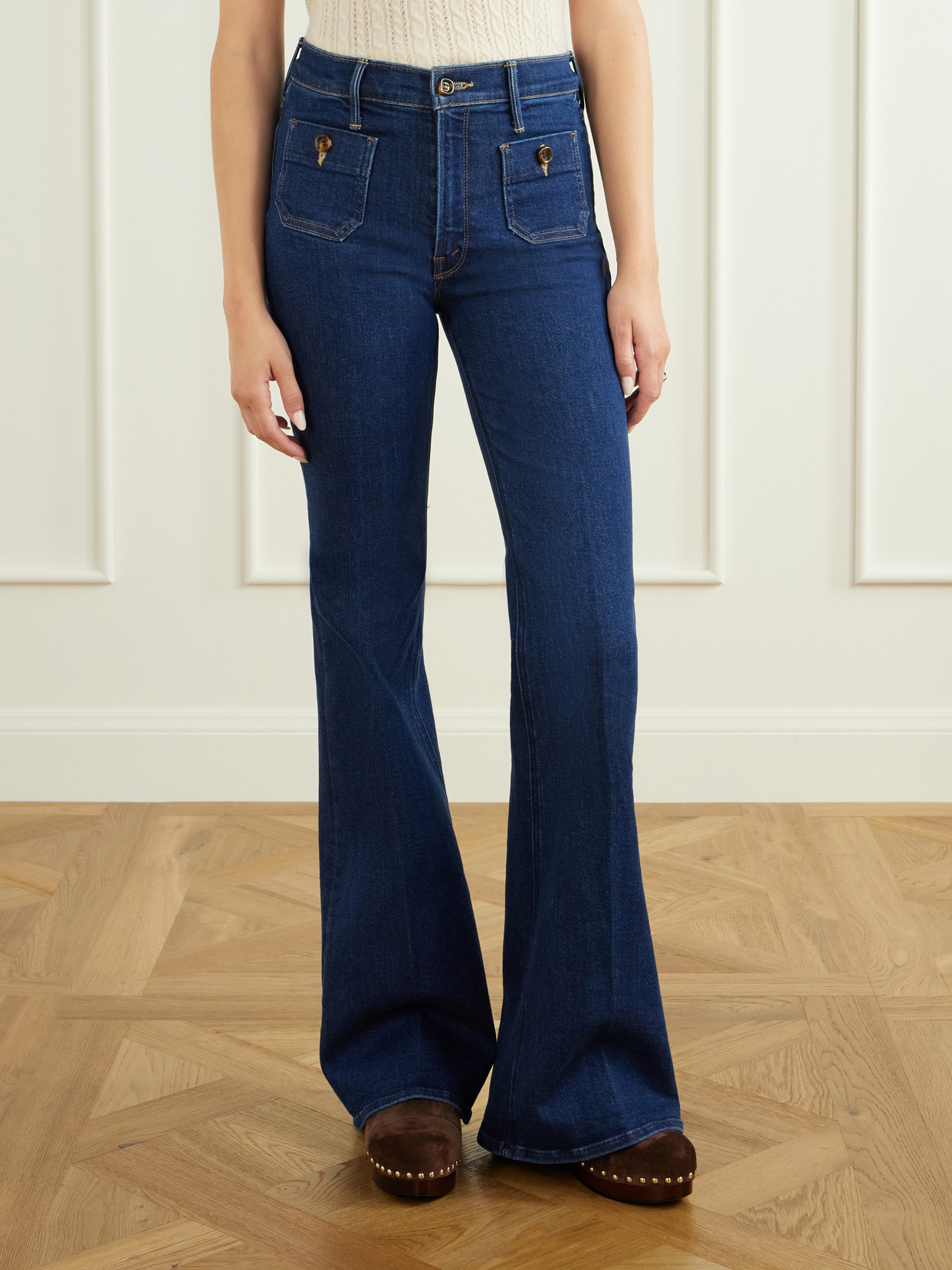 The Patch Pocket Doozy High-Rise Flared Jeans