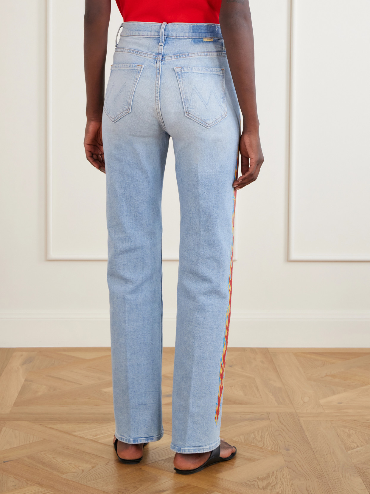 The Saloon Sneak Printed High-Waist Wide- Leg