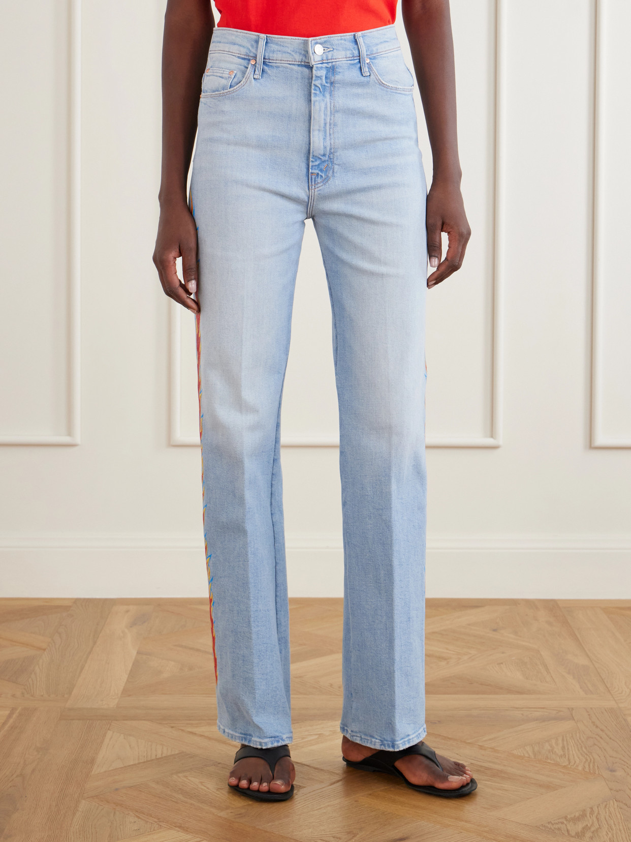 The Saloon Sneak Printed High-Waist Wide- Leg