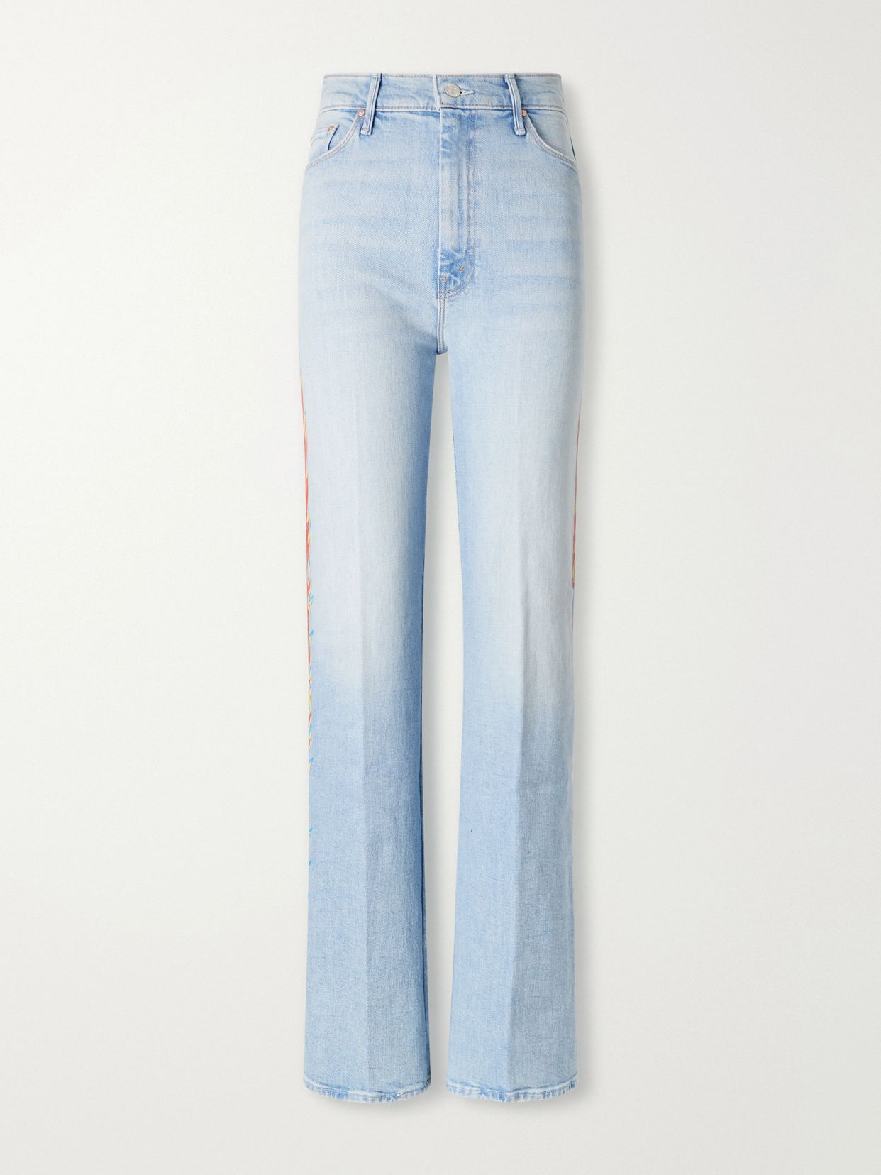 The Saloon Sneak printed high-waist wide-leg jeans