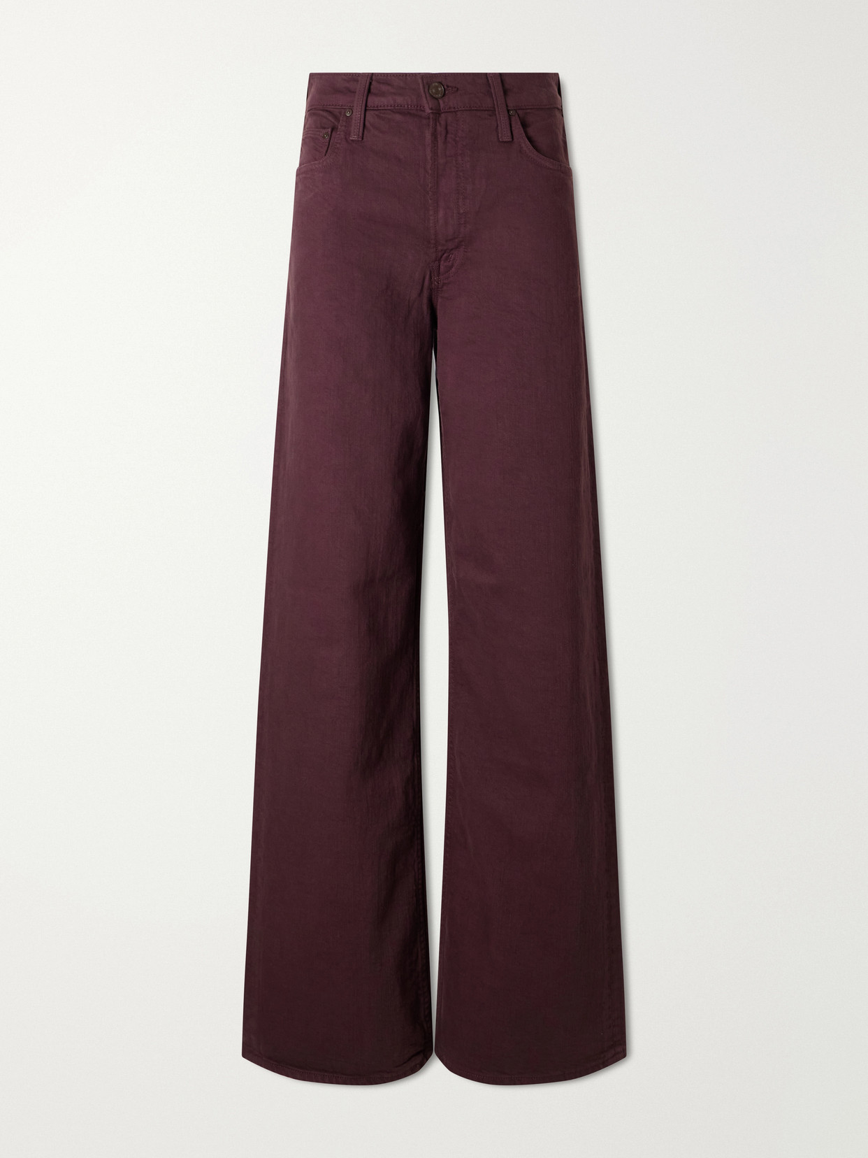Mother The Rerun High-rise Wide-leg Jeans In Purple