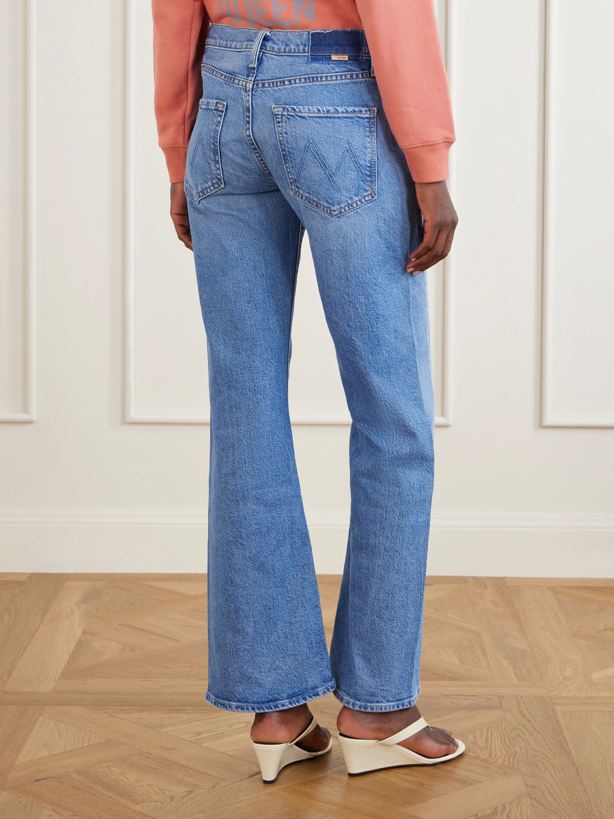 The Bookie Twist Skimp Mid-Rise Bootcut Jeans