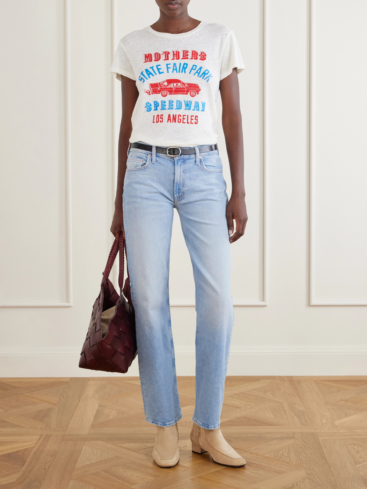 The Newbie Skimp Mid-Rise Straight-Leg Jeans
