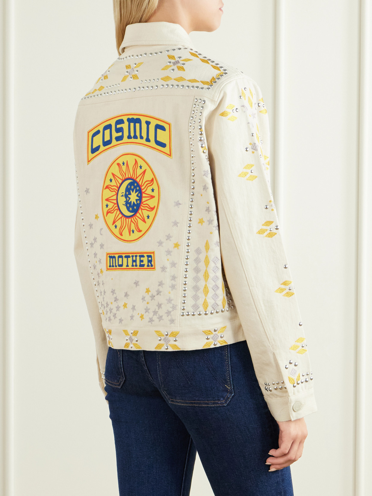 The Bruiser Appliquéd Studded Denim Jacket
