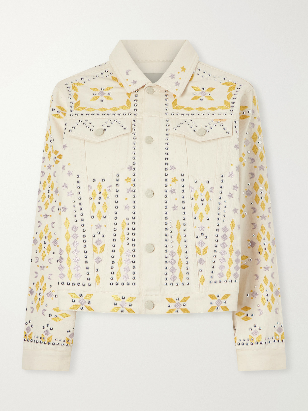 The Bruiser Appliquéd Studded Denim Jacket