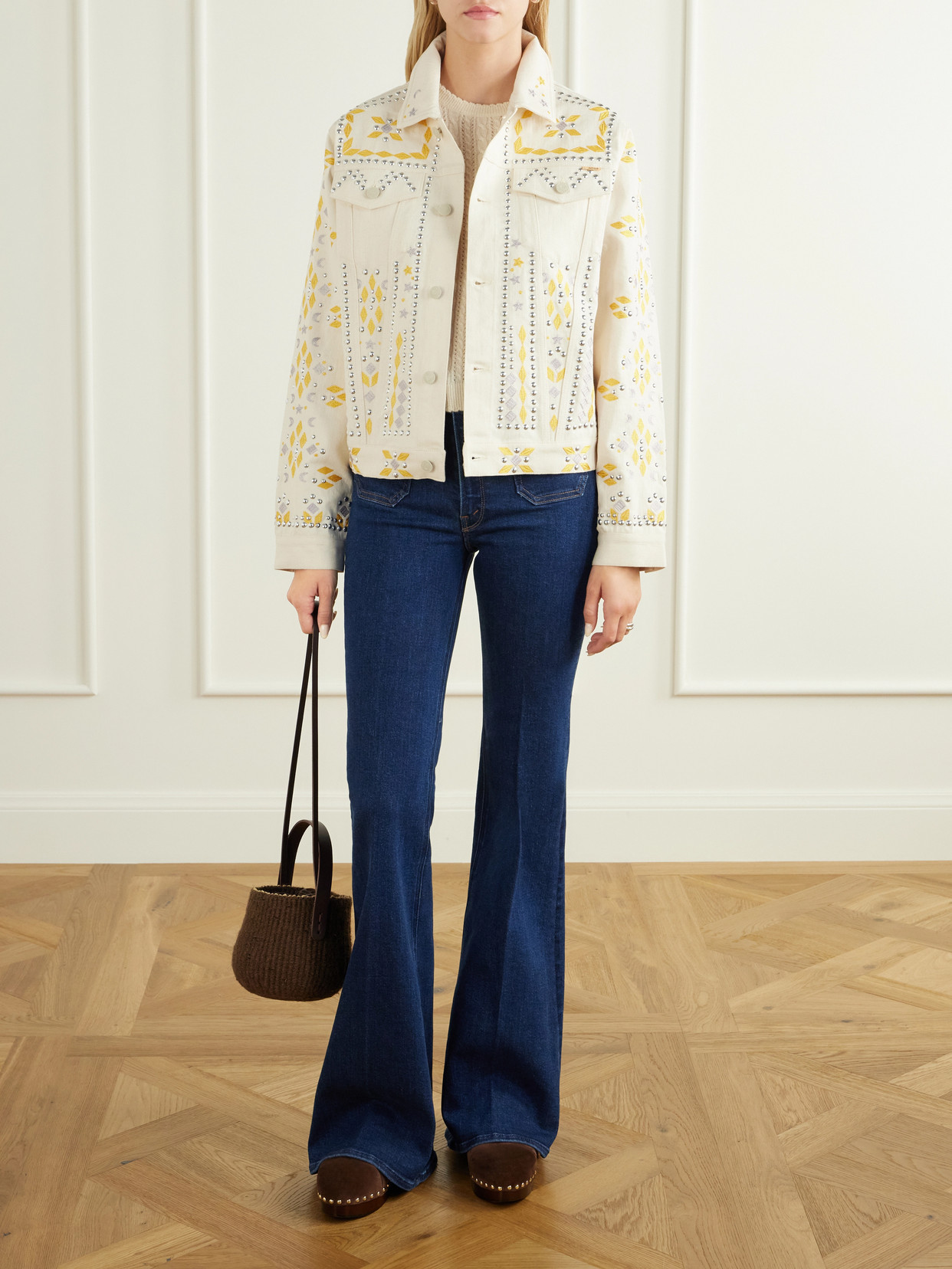 The Bruiser Appliquéd Studded Denim Jacket