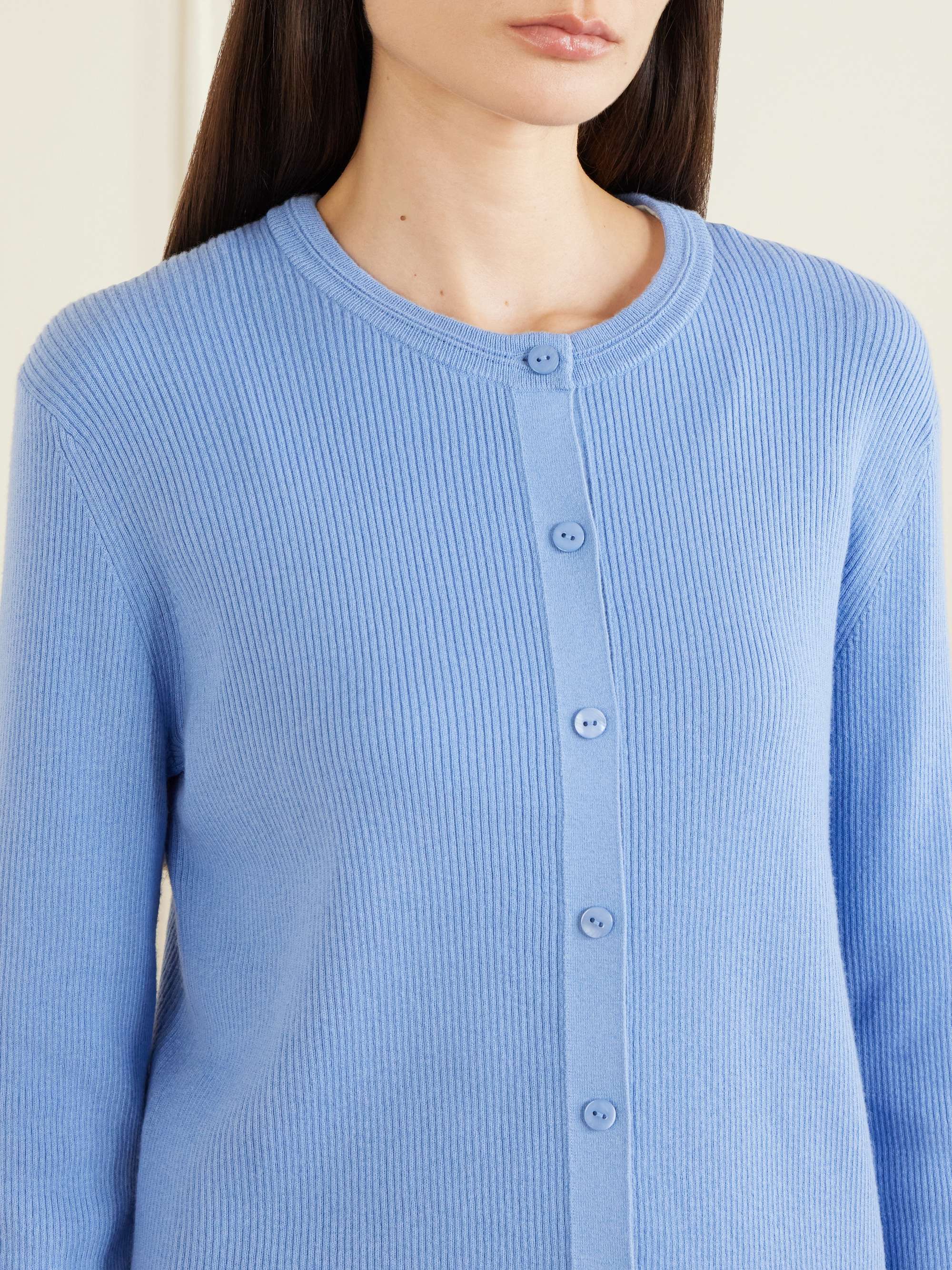 LISA YANG Abeena ribbed cotton and cashmere-blend cardigan | NET-A