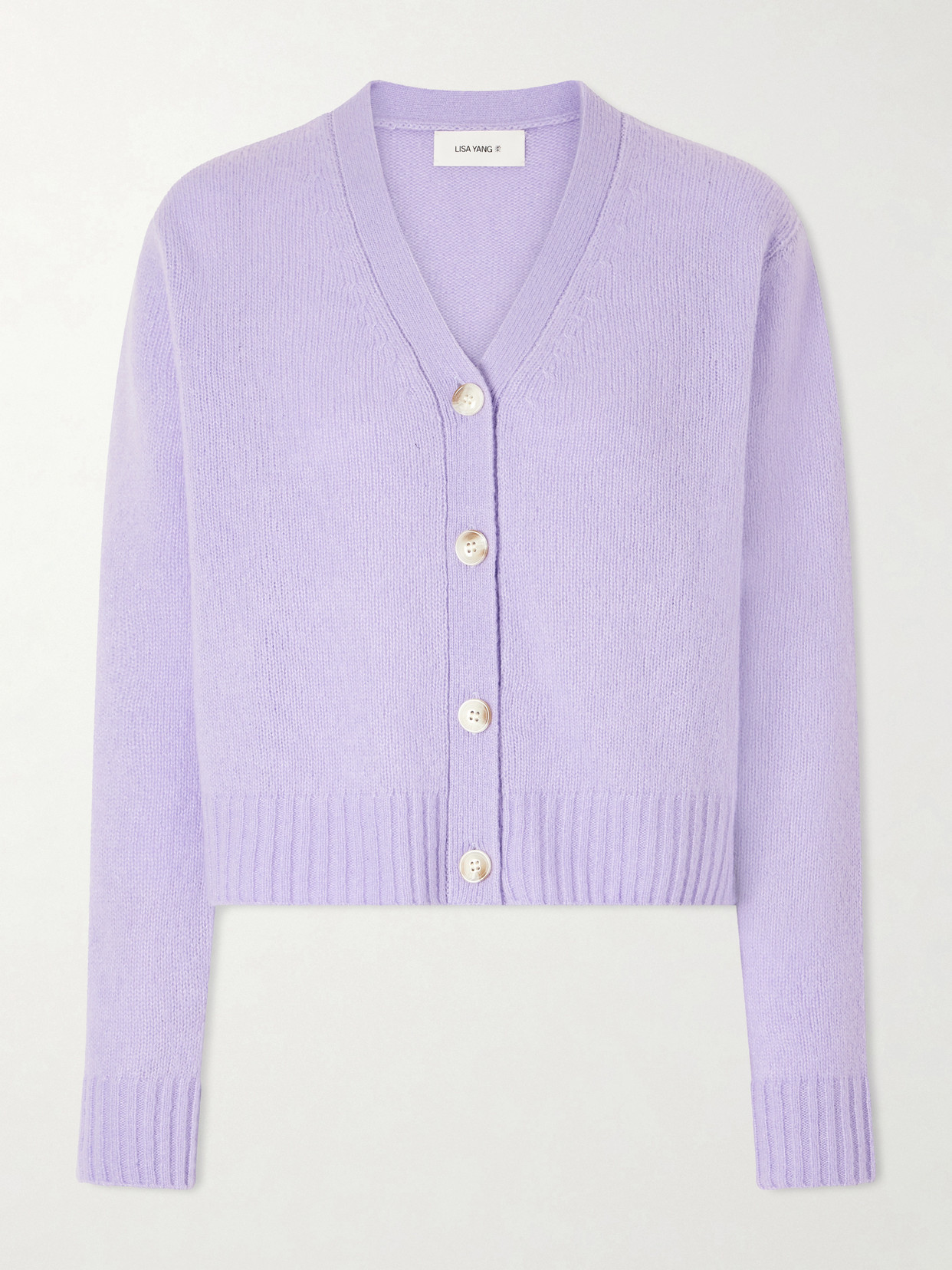 Lisa Yang Marionette Cashmere And Silk-blend Cardigan In Purple